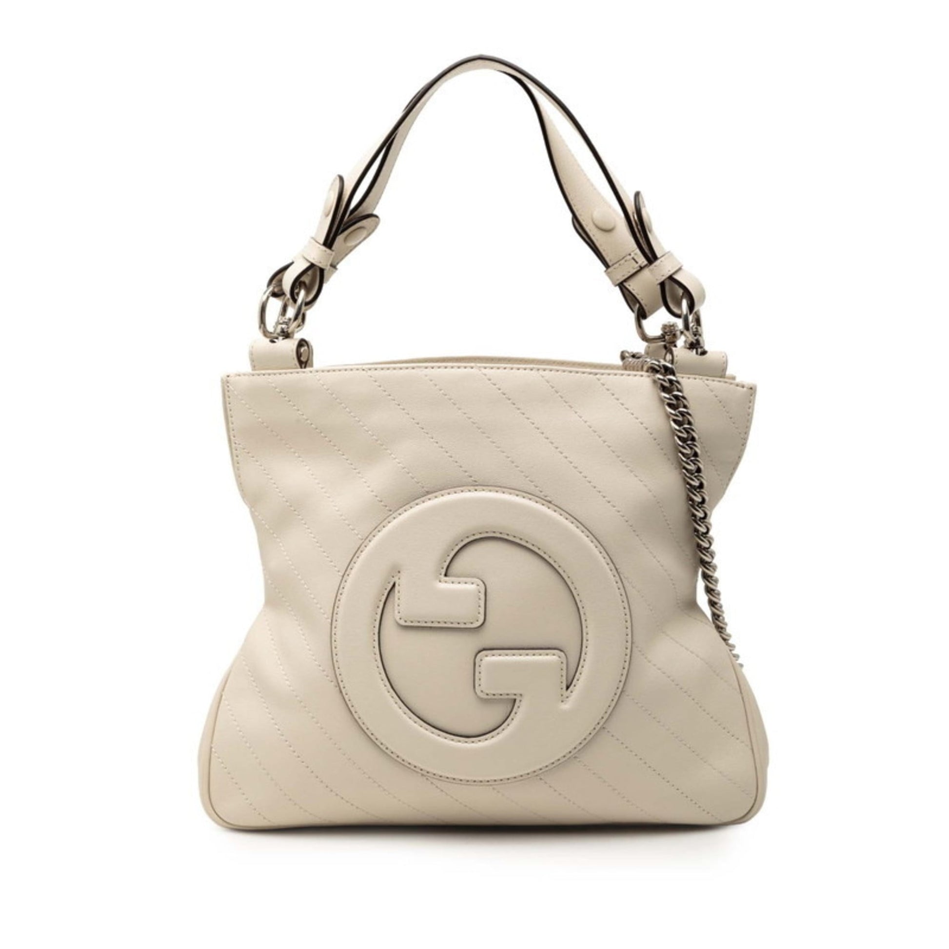 Gucci Off-White Leather Shoulder Bag Tote Bag