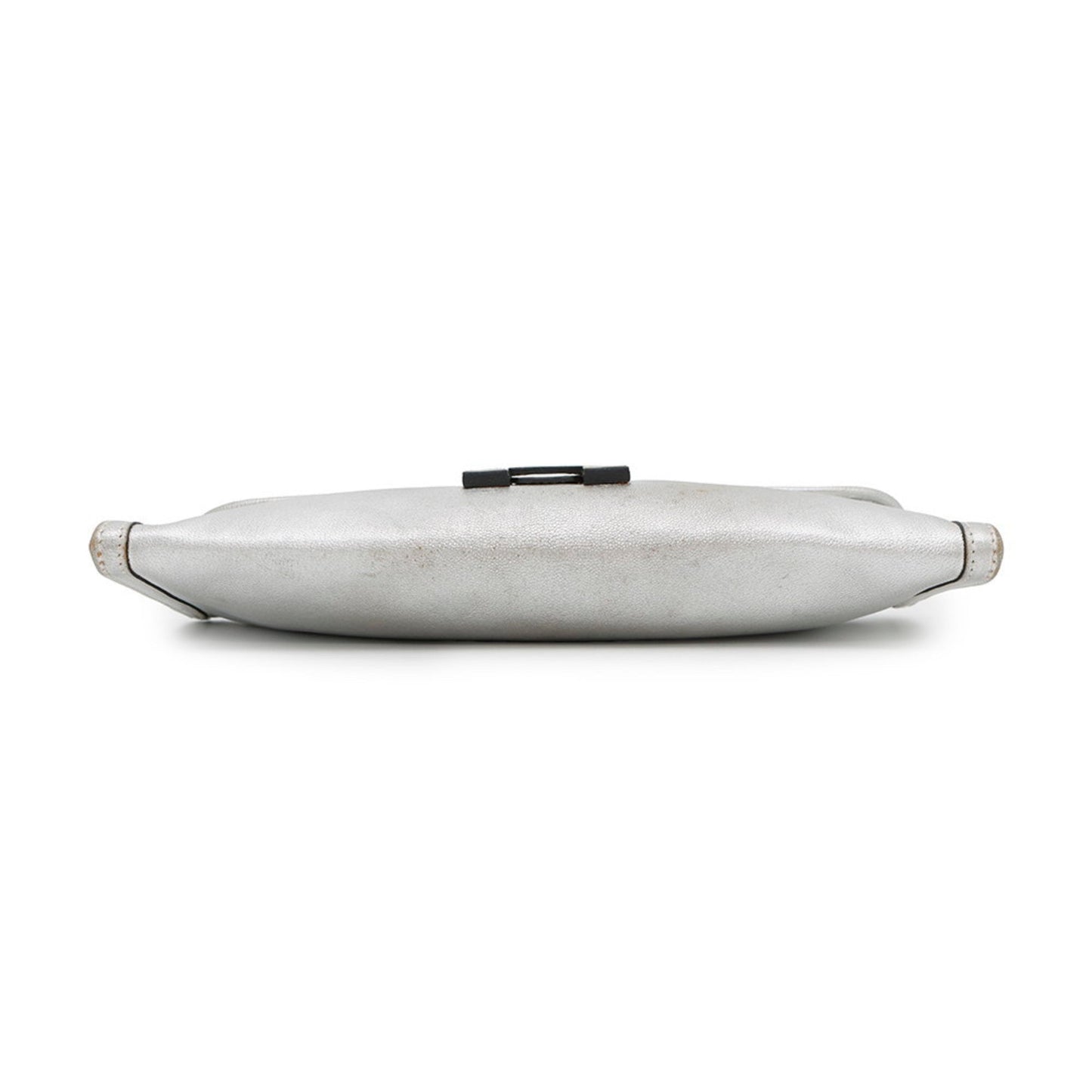 Hermes Jige Chevre Re Clutch Bag Leather Silver