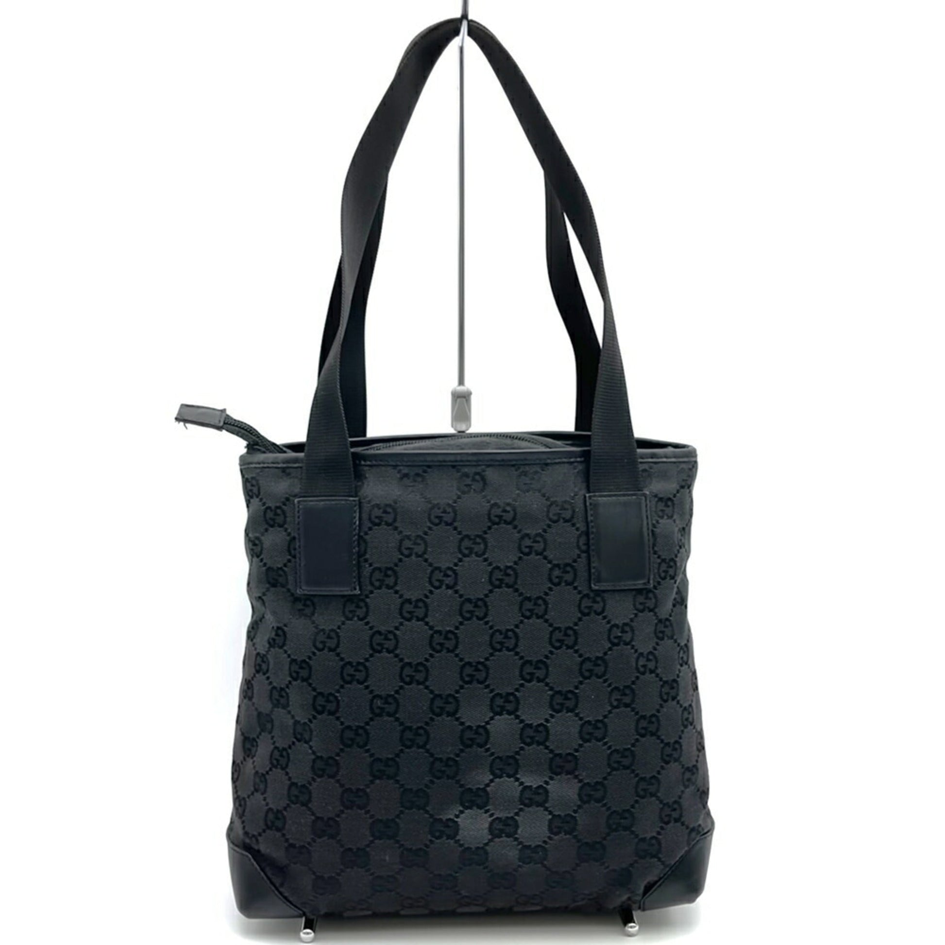 Gucci Black Gg Canvas Tote Bag