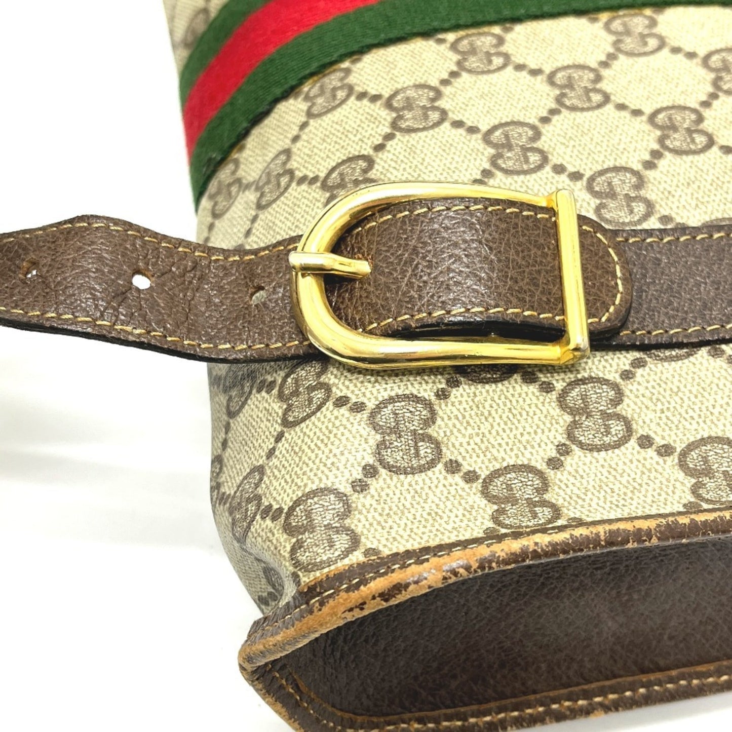 Gucci Brown Pvc Leather Shoulder Bag