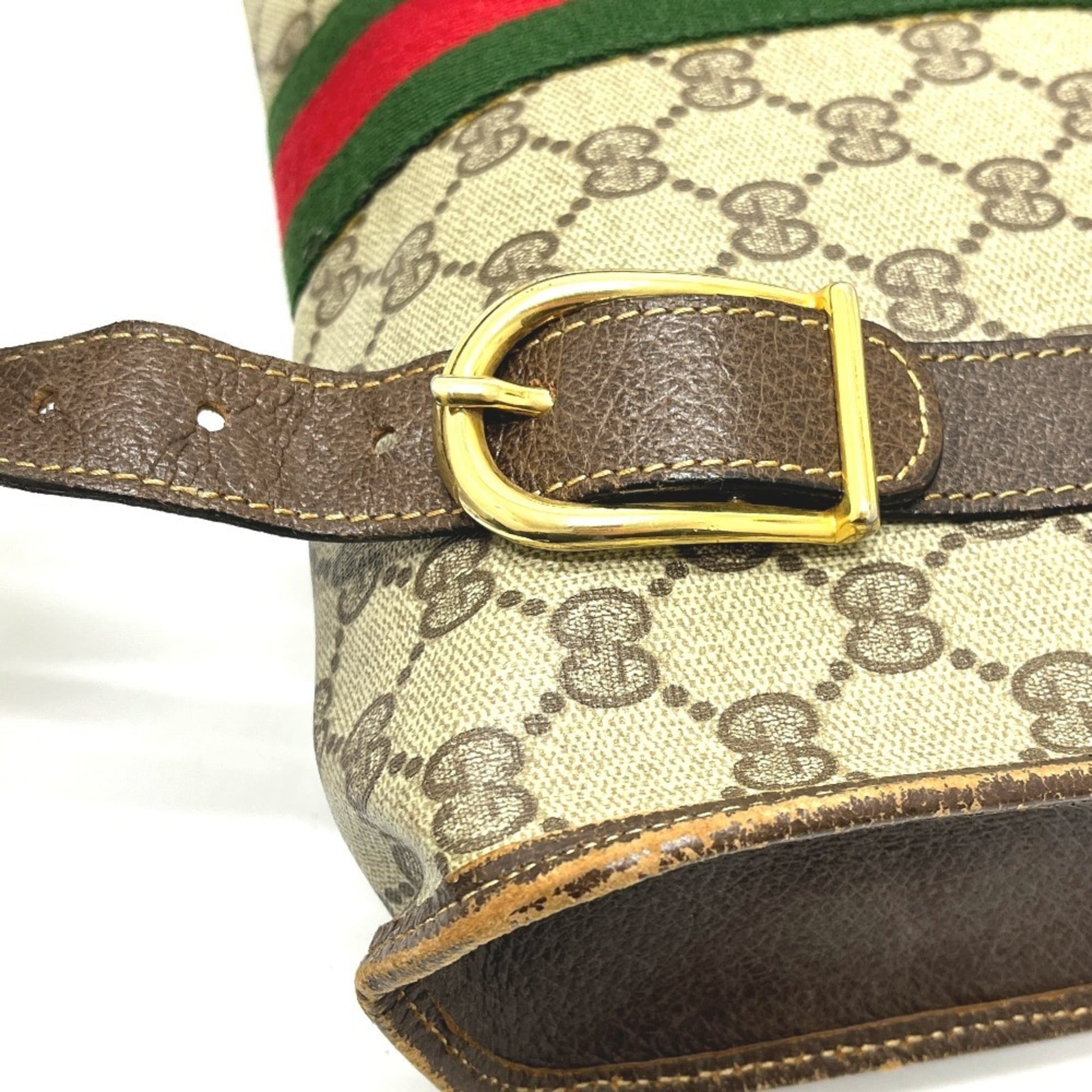 Gucci Brown Pvc Leather Shoulder Bag