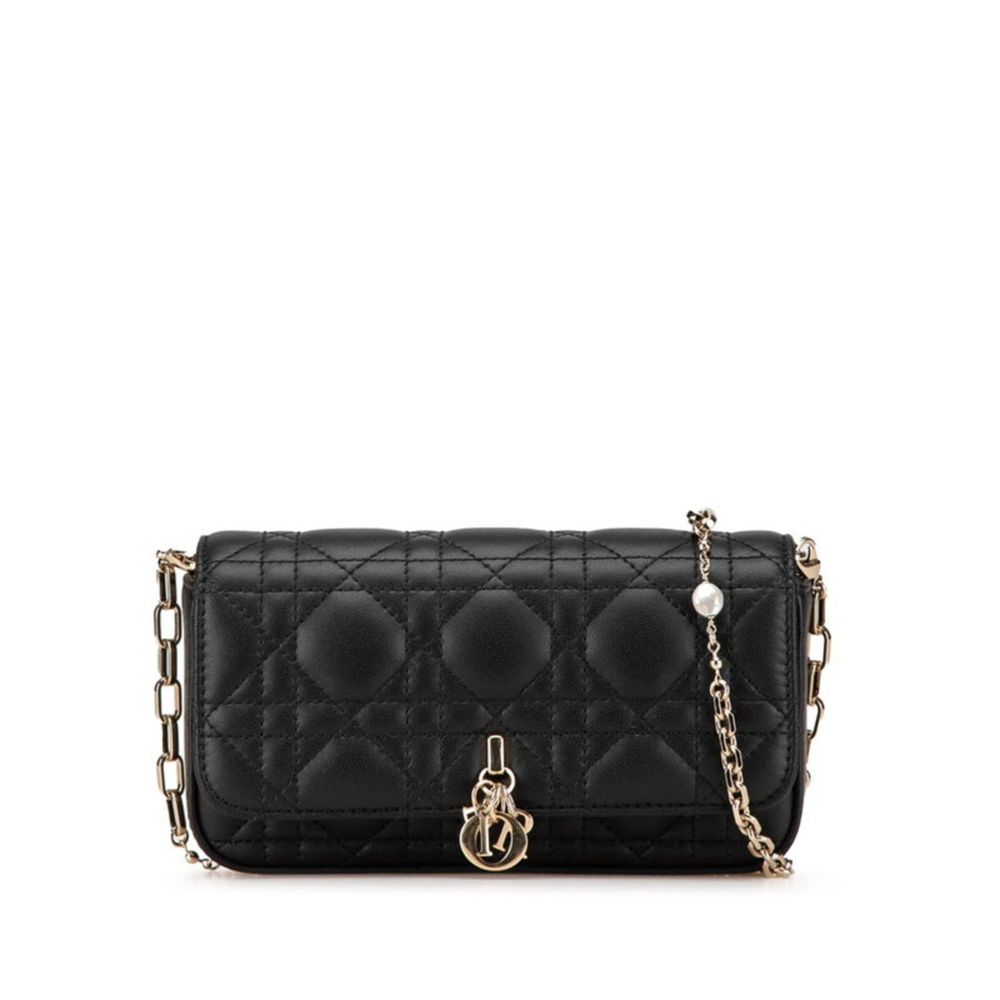 Dior Handbag Christian Shoulder Bag 7 Leather Black