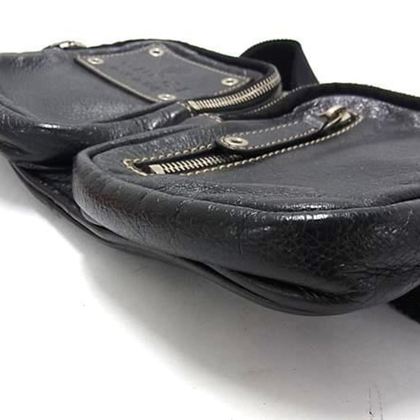 Gucci Black Leather Fanny Pack Sling Bag