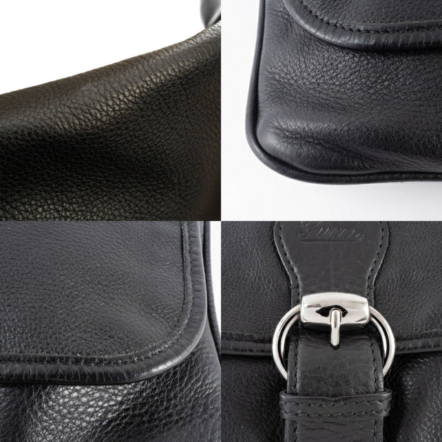 Gucci Black Leather Shoulder Bag