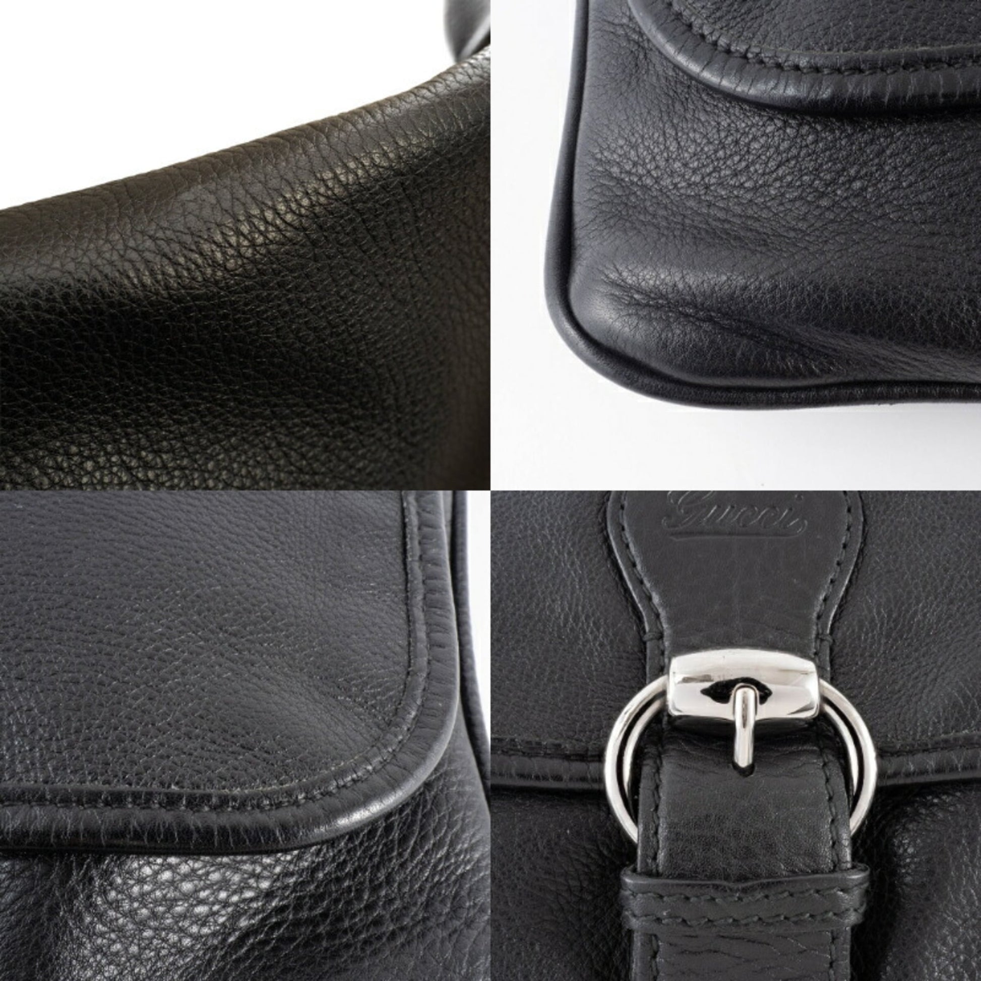 Gucci Black Leather Shoulder Bag