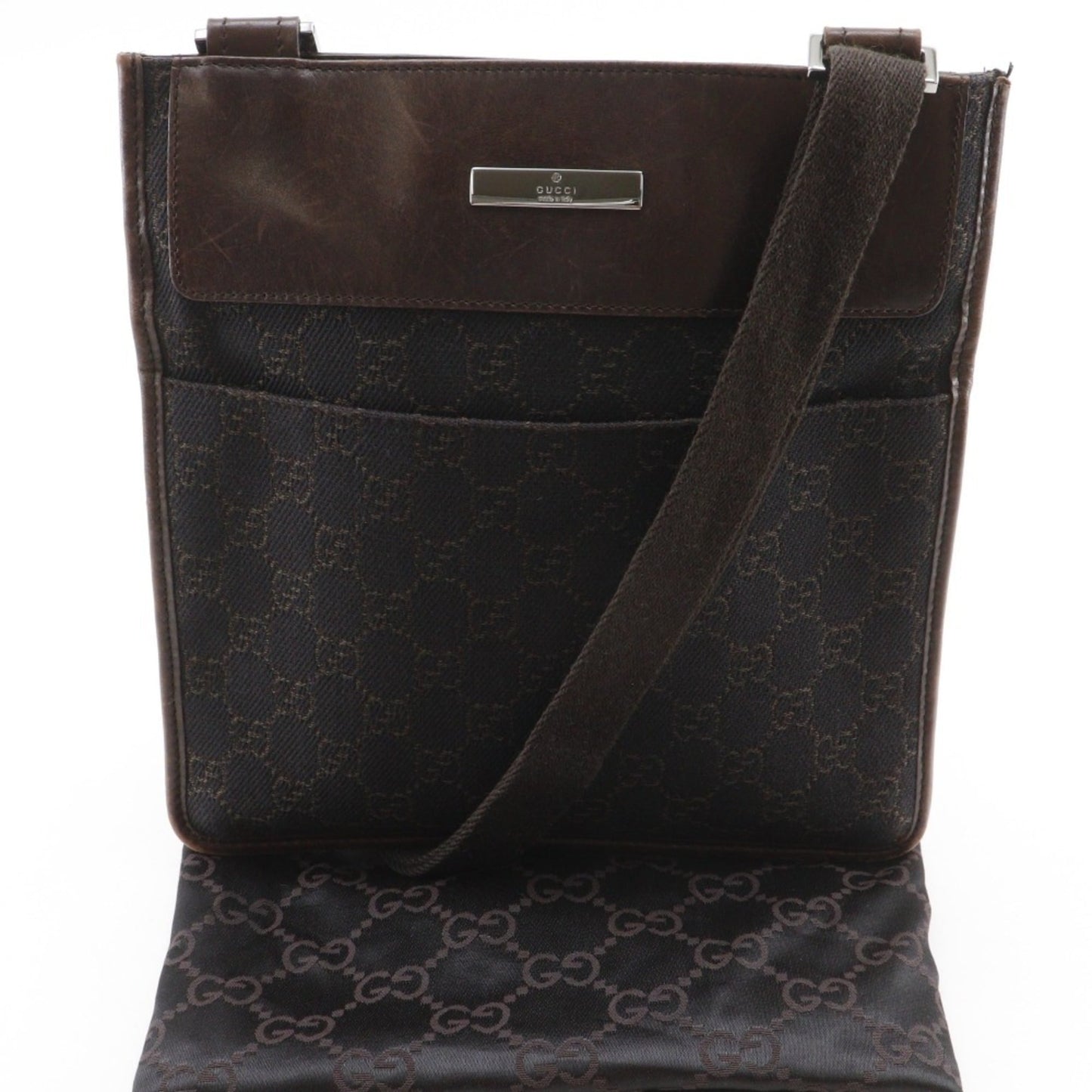 Gucci Brown Gg Canvas Shoulder Bag