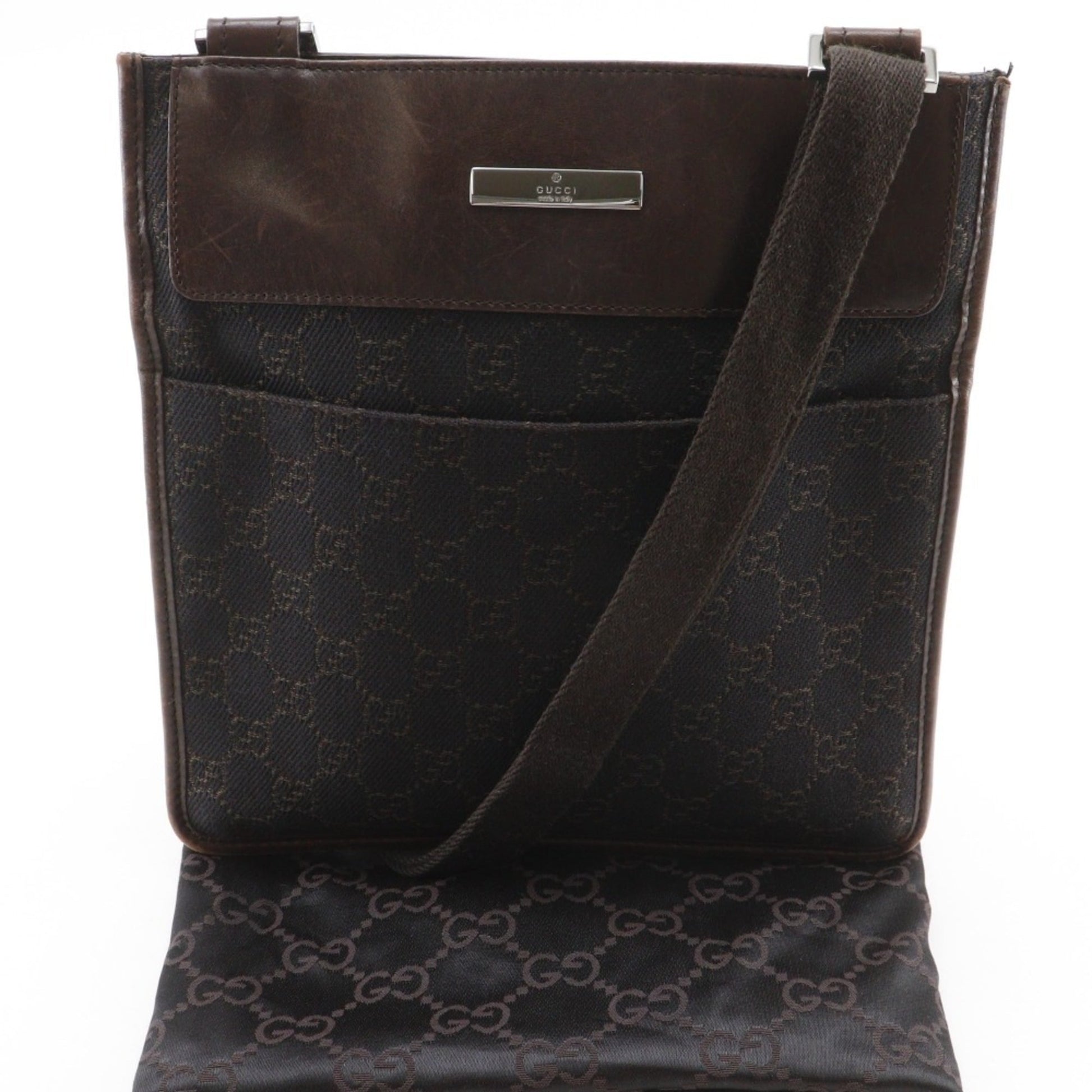 Gucci Brown Gg Canvas Shoulder Bag