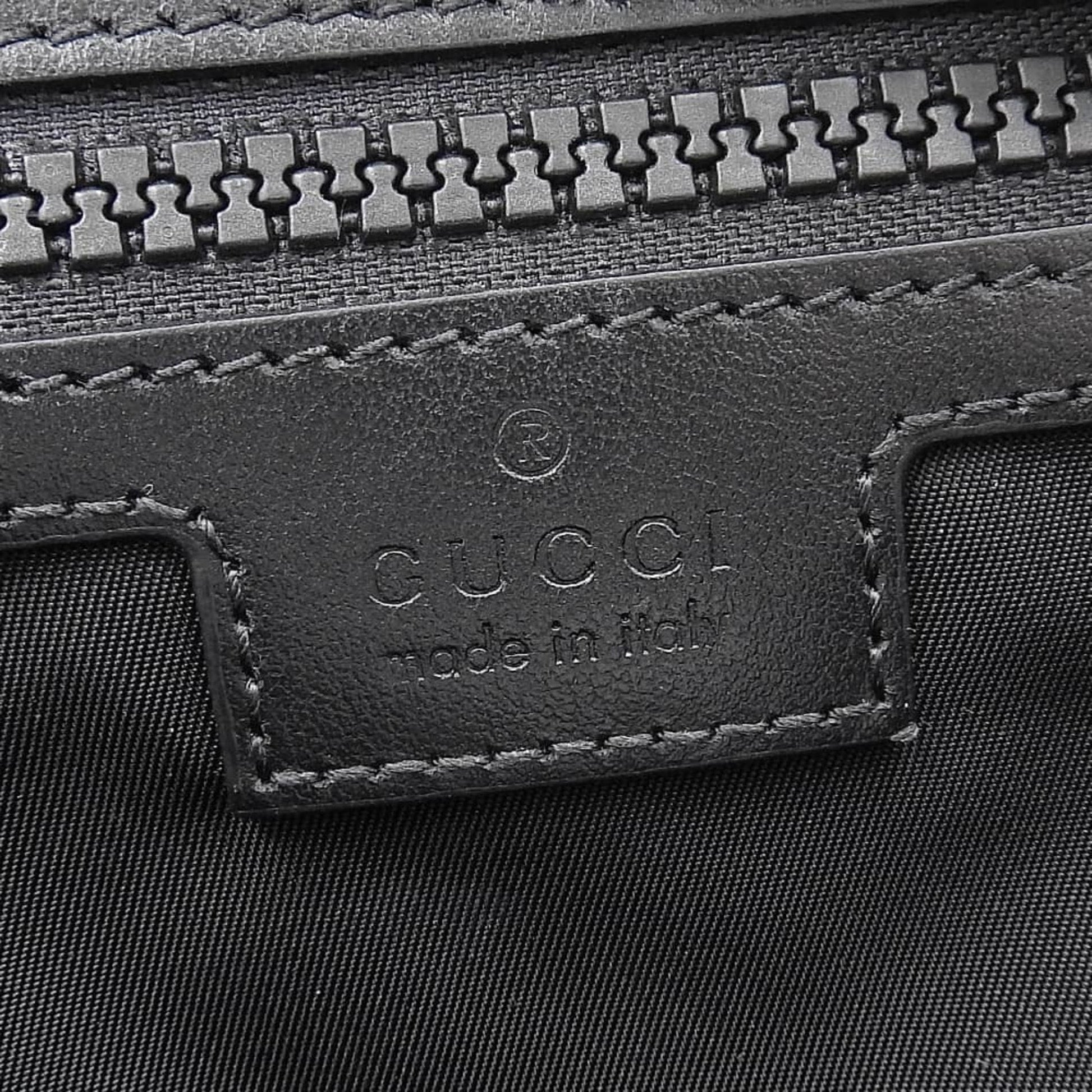 Gucci Black Coated Canvas Backpack
