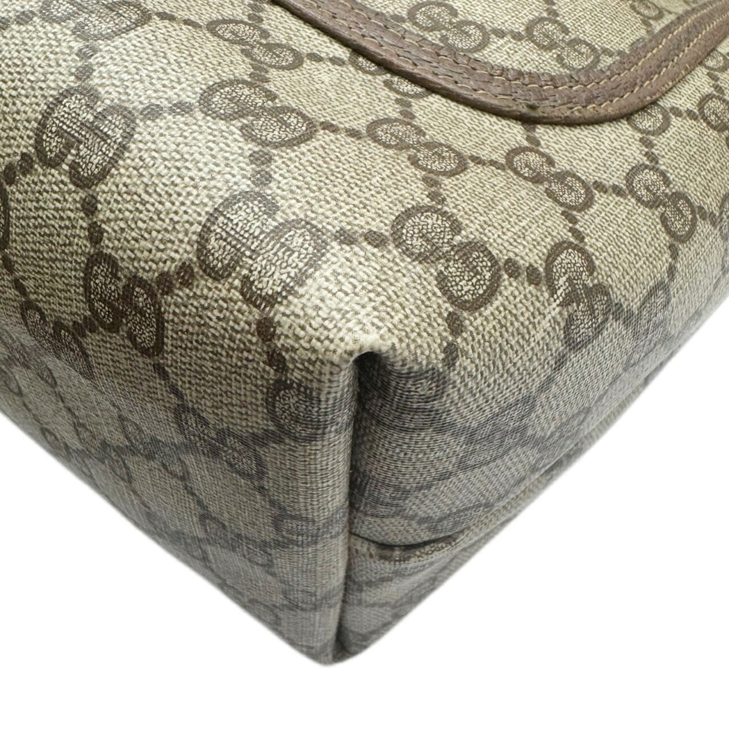 Gucci Beige Pvc Leather Tote Bag