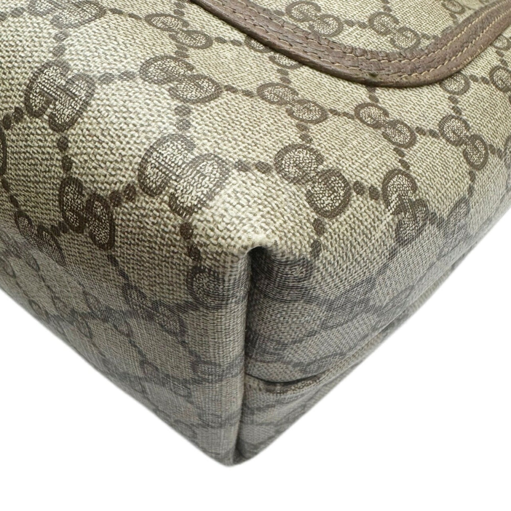 Gucci Beige Pvc Leather Tote Bag