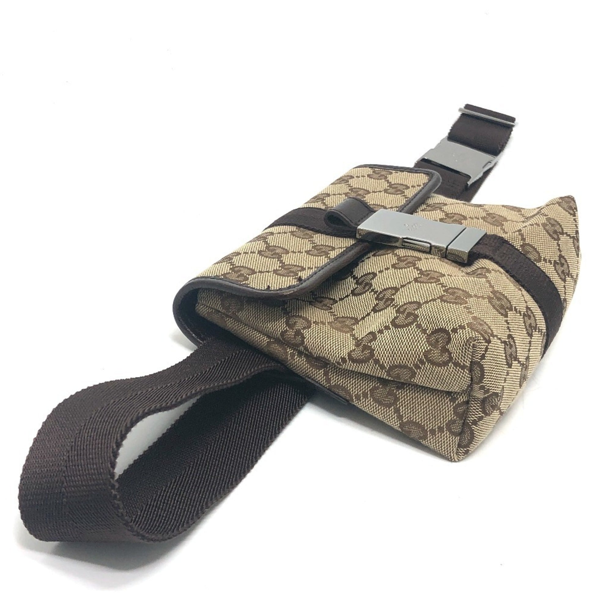 Gucci Beige Brown Gg Canvas Fanny Pack