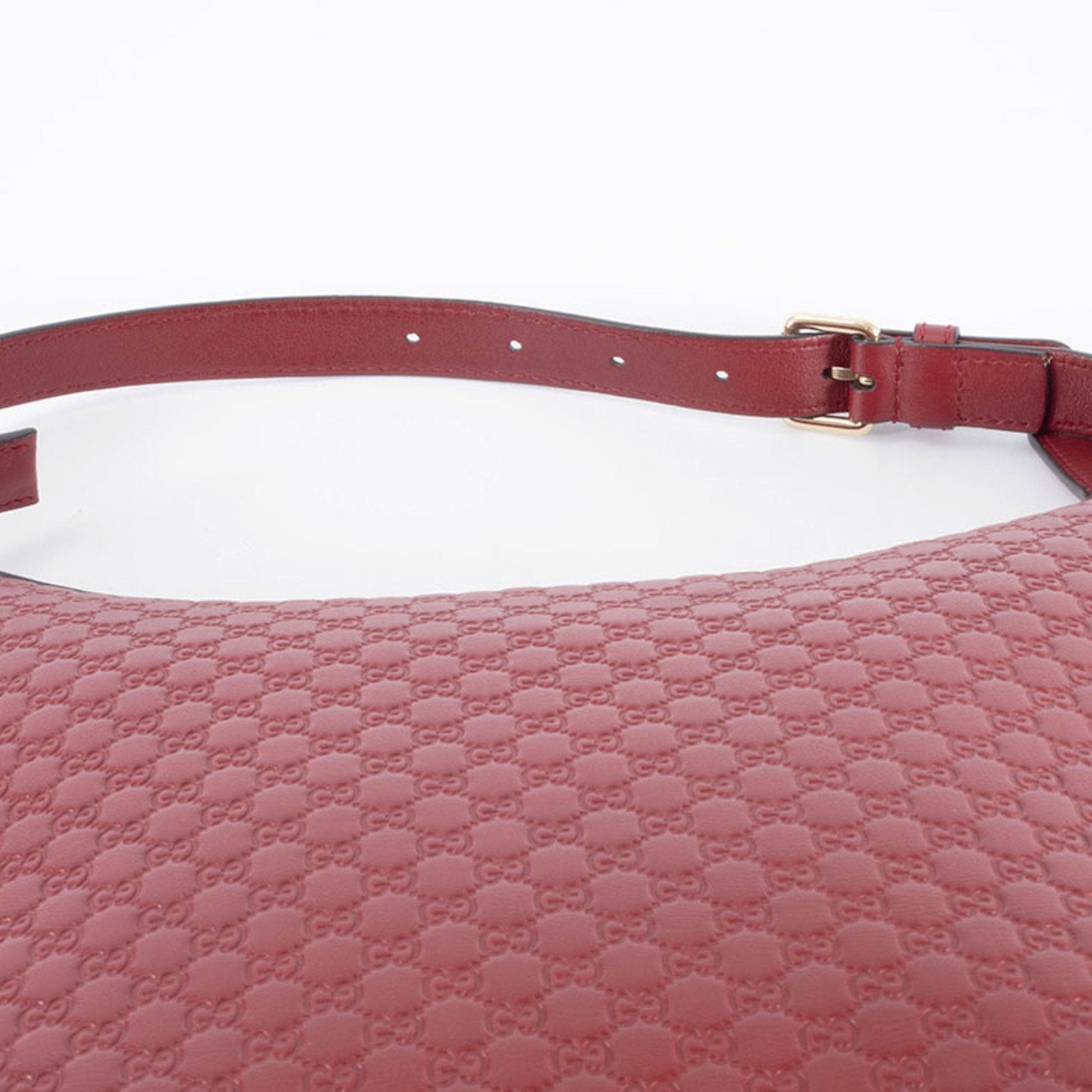 Gucci Microguccissima Red Color Leather Shoulder Bag