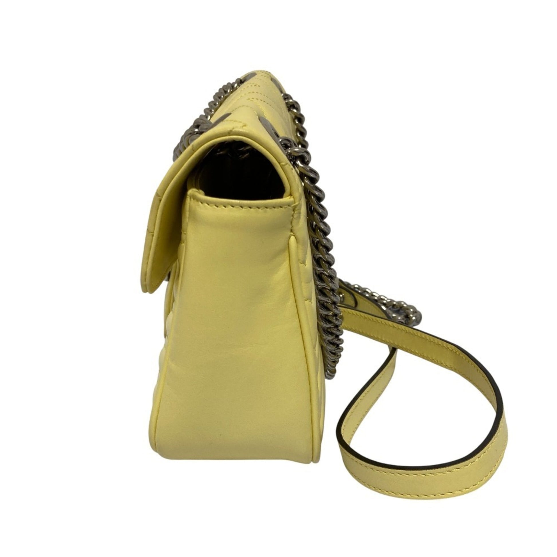 Gucci Yellow Quilting Leather Shoulder Bag