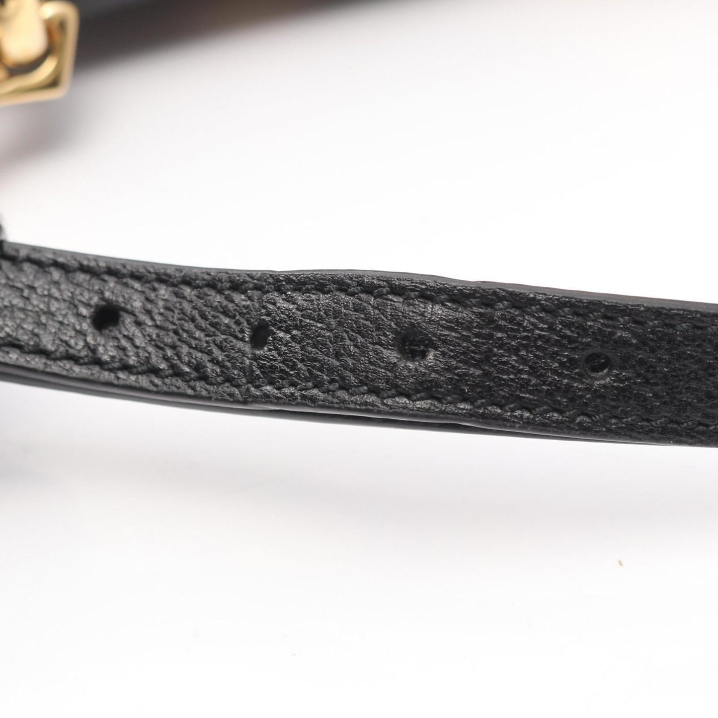 Gucci Black Gold Leather Shoulder Bag