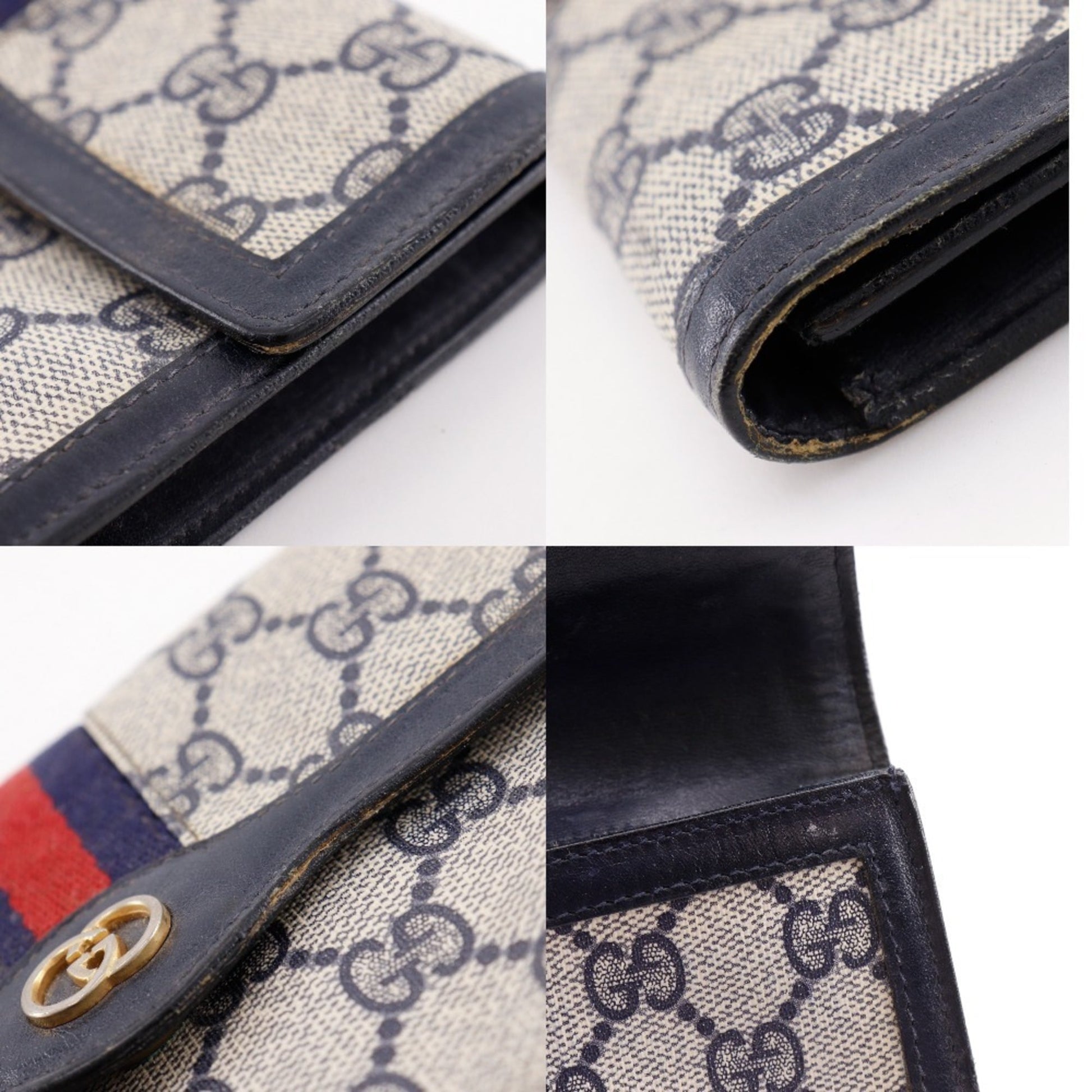 Gucci Navy Gg Supreme Pouch