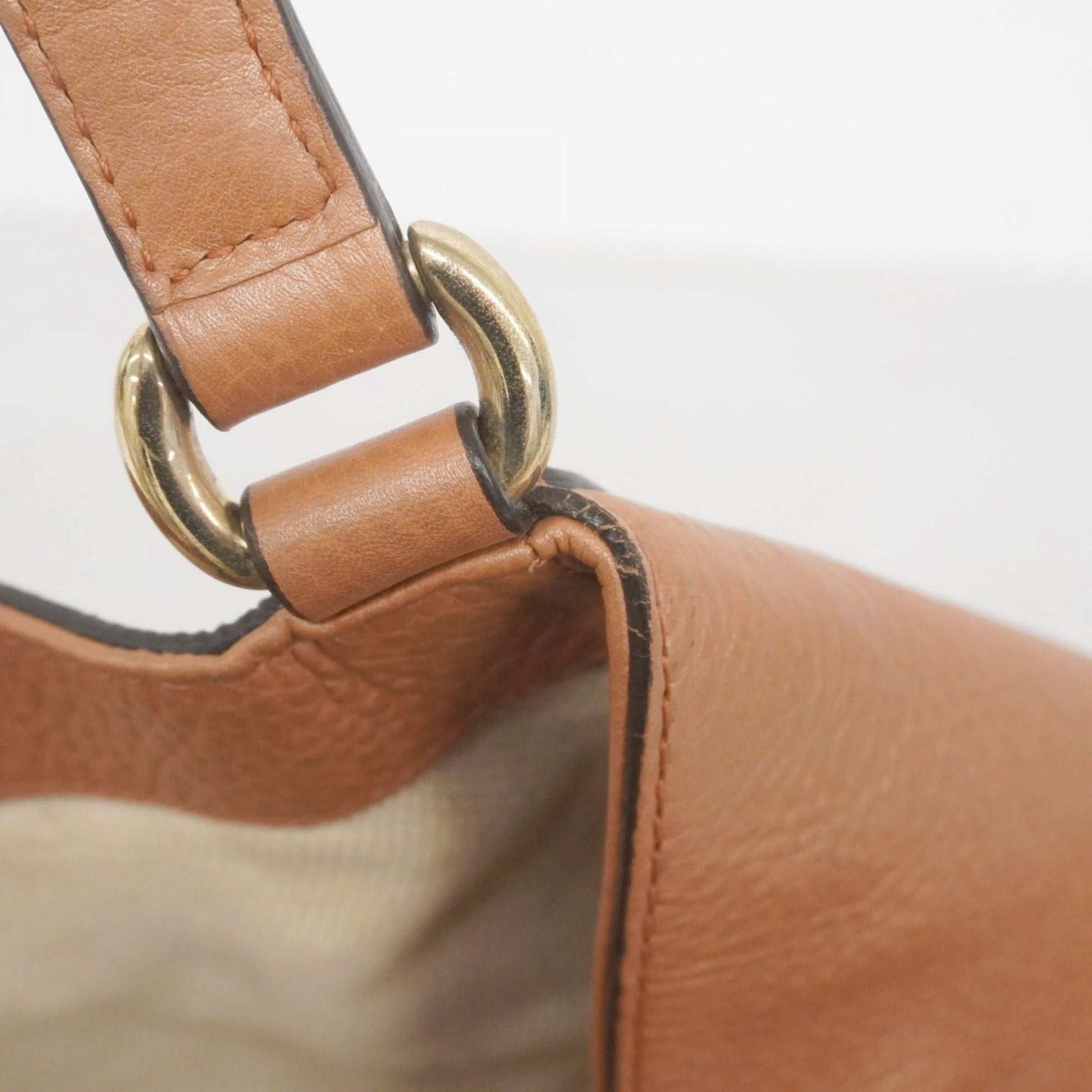 Gucci Orange Leather Tote Bag