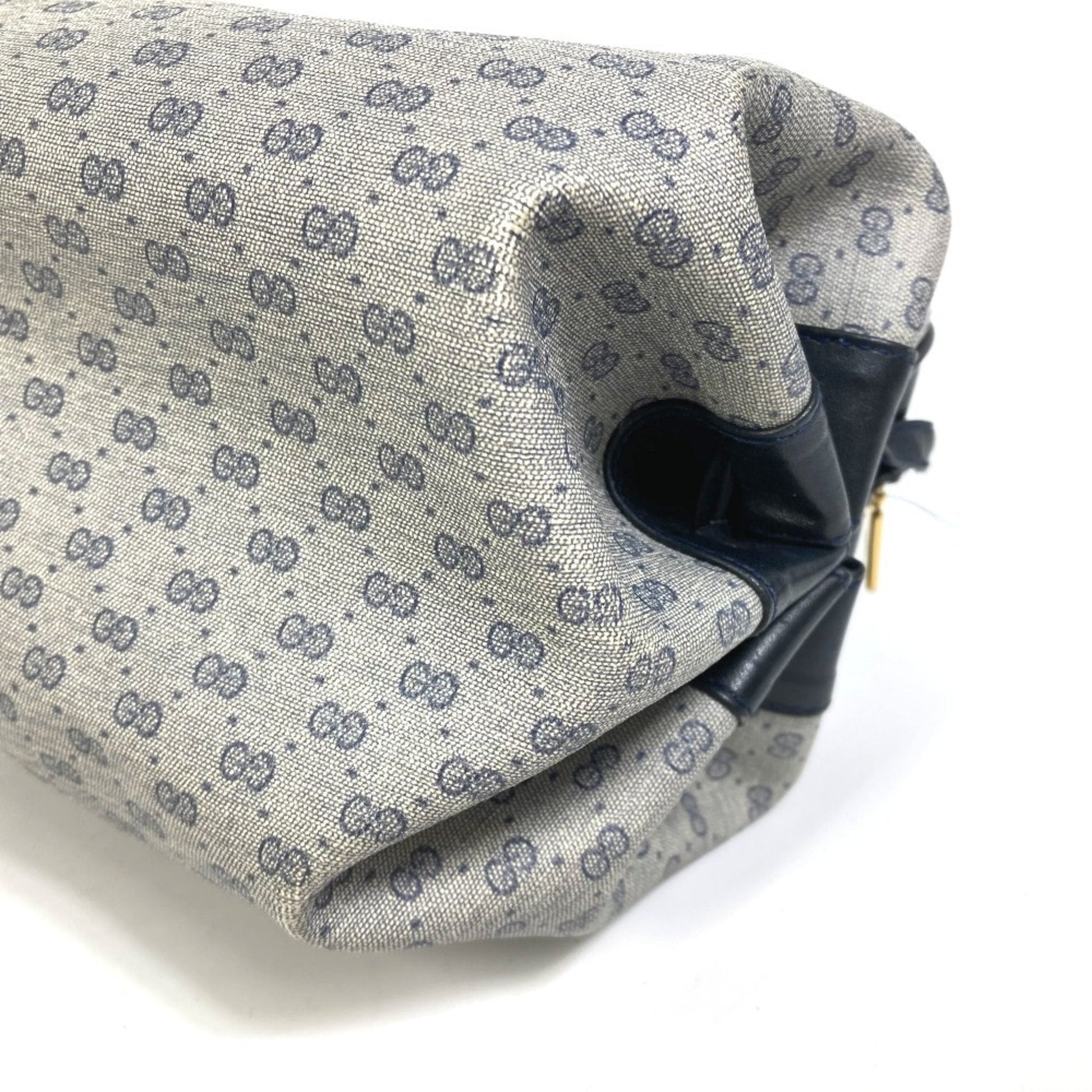 Gucci Navy Pvc Leather Pochette Shoulder Bag