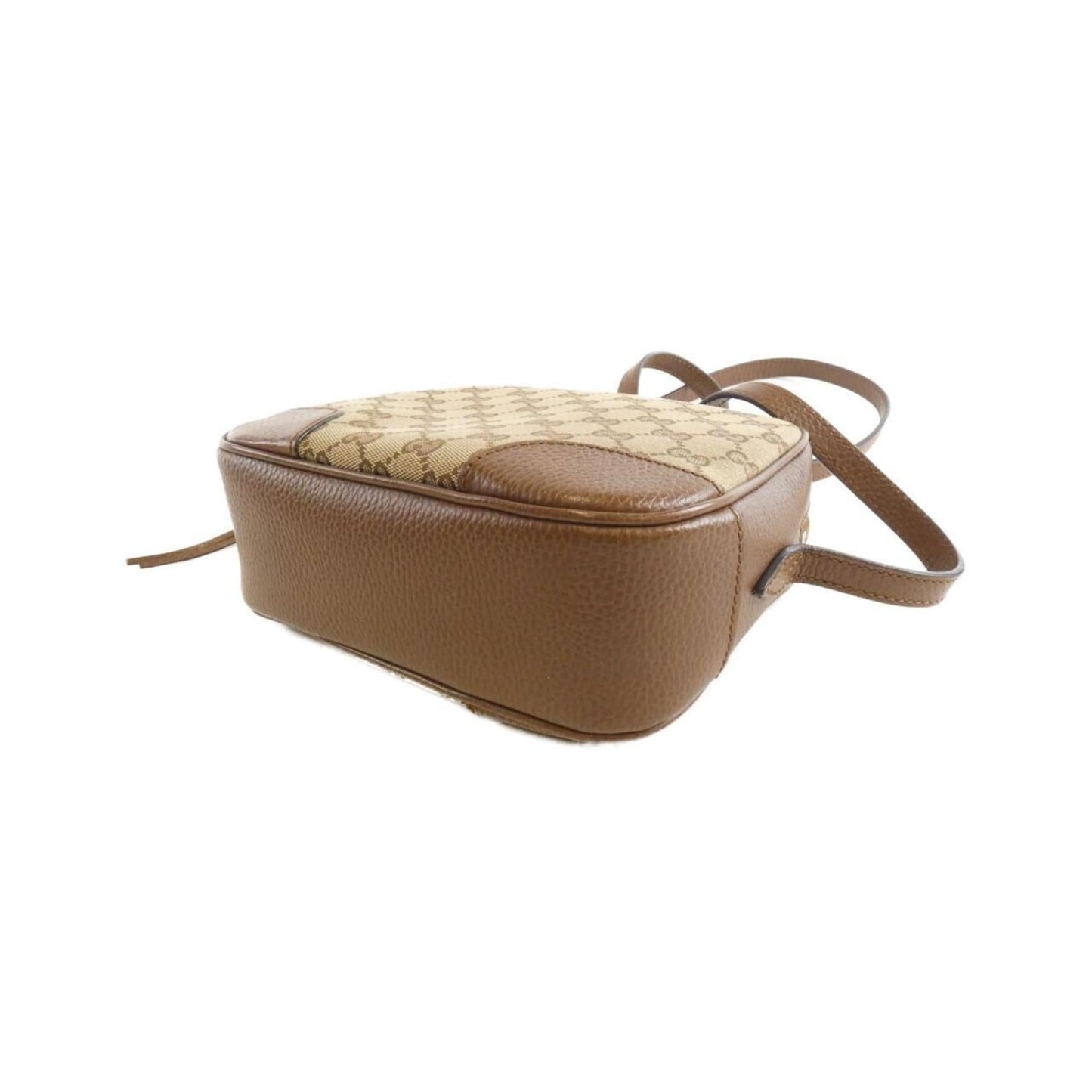 Gucci Beige Brown Gg Canvas Leather Shoulder Bag