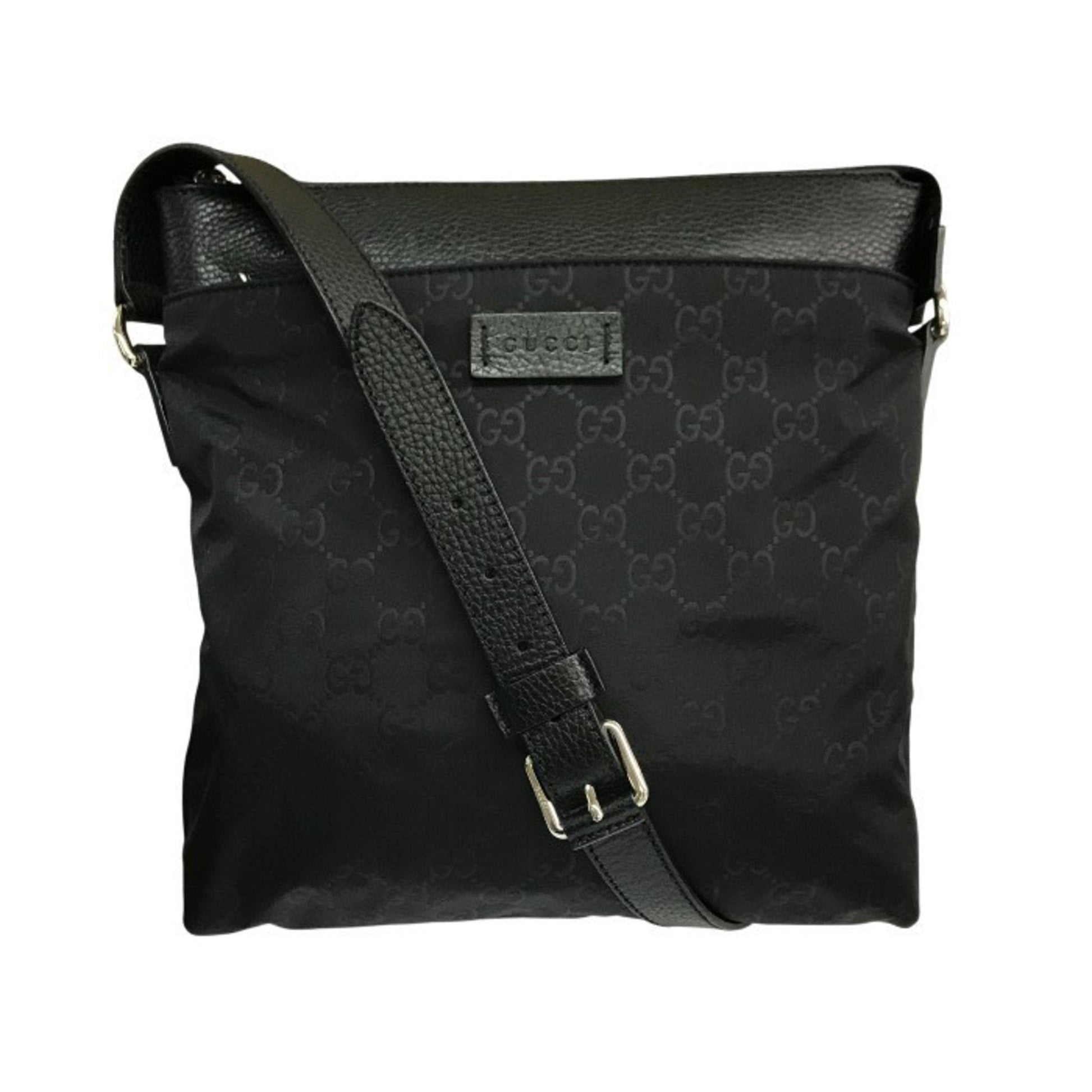 Gucci Black Nylon Leather Shoulder Bag