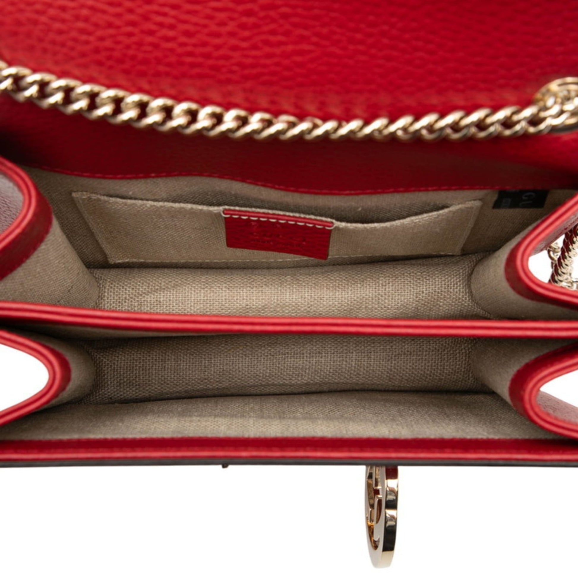 Gucci Red Color Leather Shoulder Bag