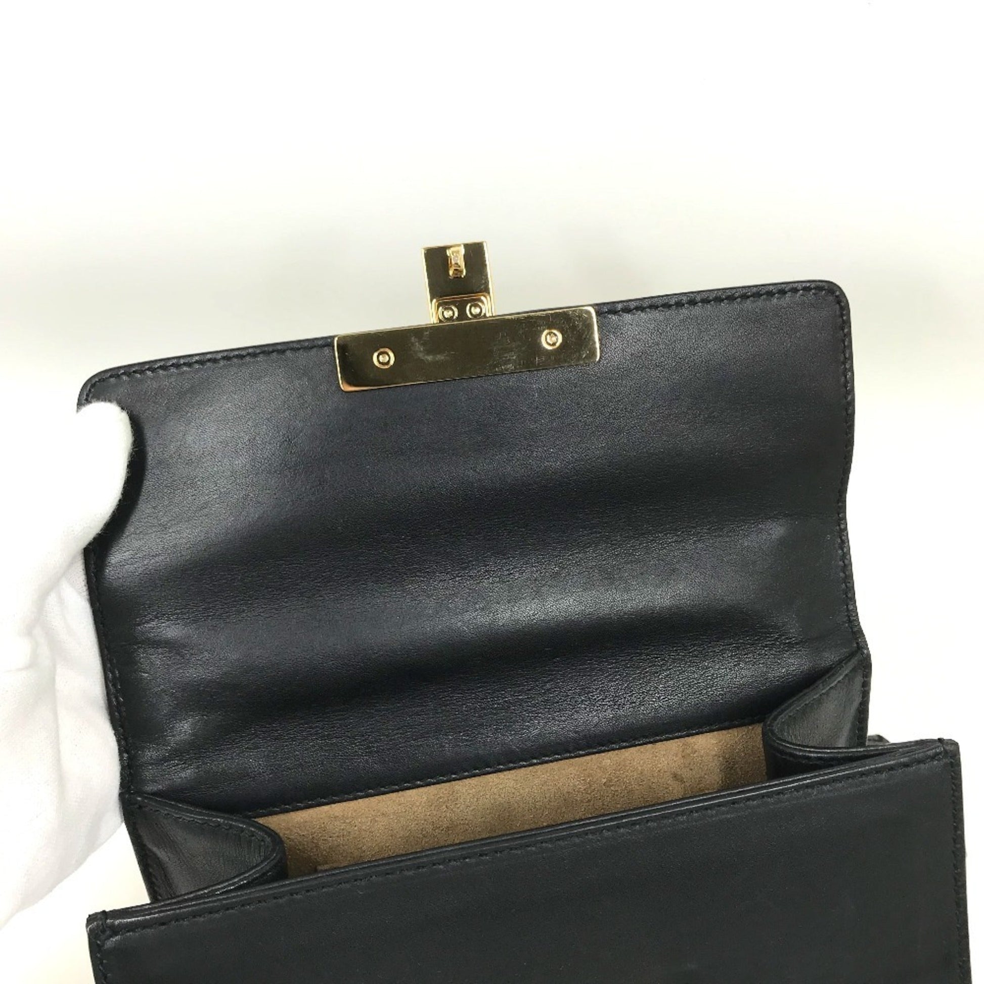 Gucci Black Leather Shoulder Bag