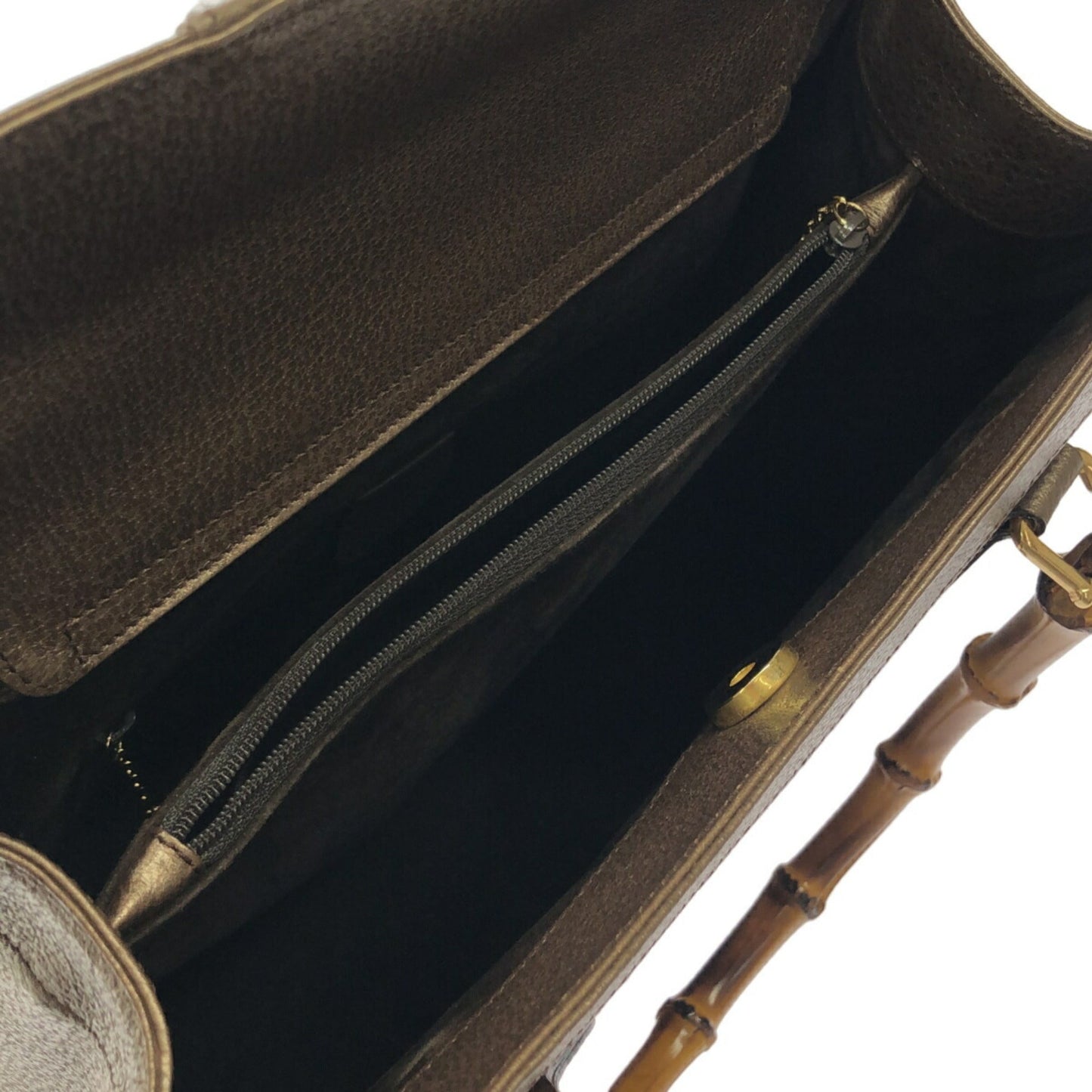 Gucci Brown Bamboo Handbag Tote Bag