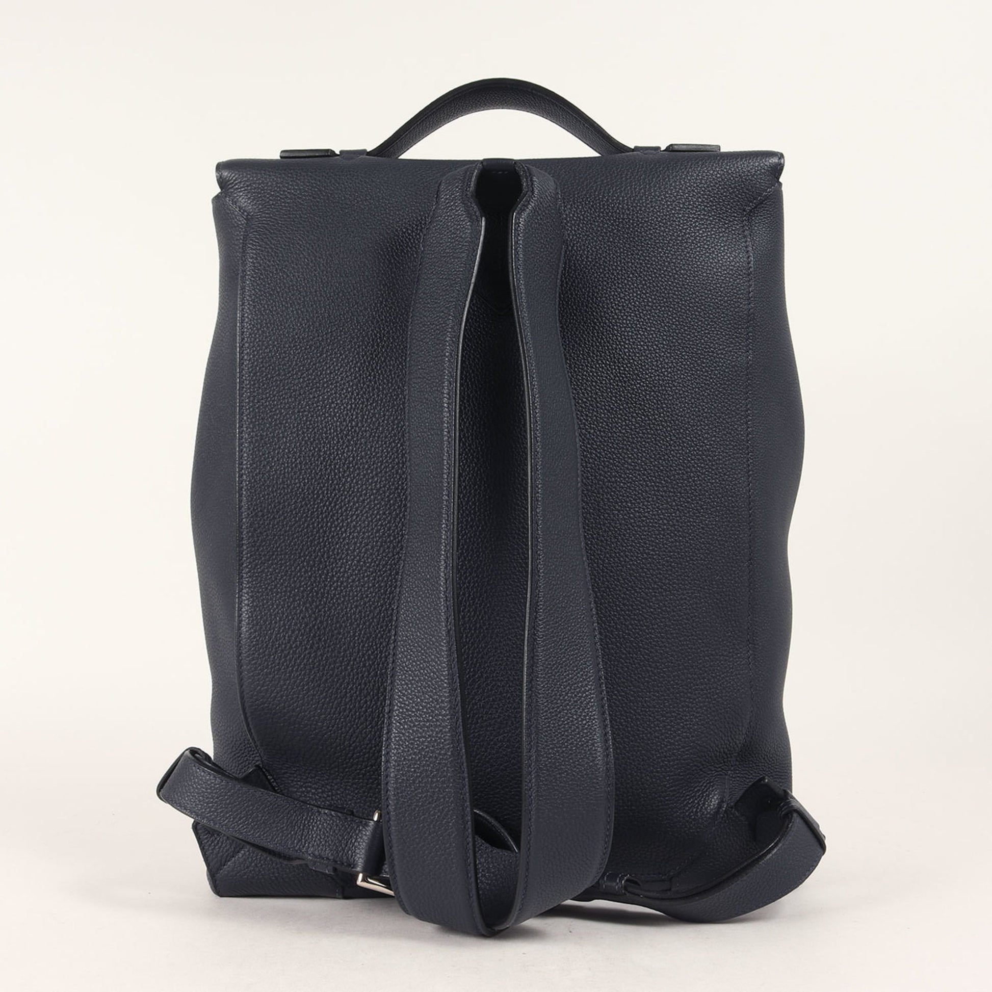 Hermes Backpack Leather Navy
