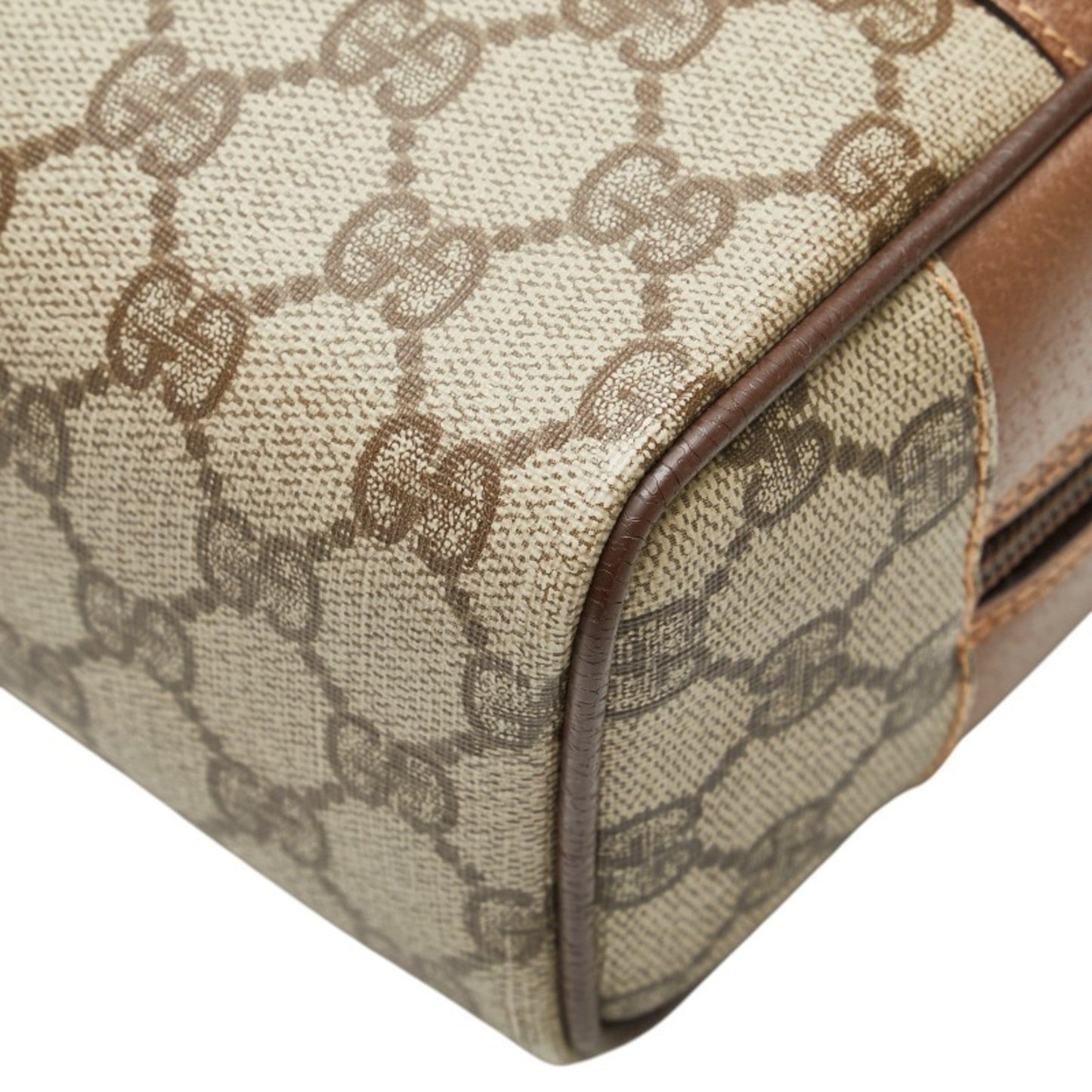 Gucci Beige Brown Pvc Leather Clutch Bag Pouch