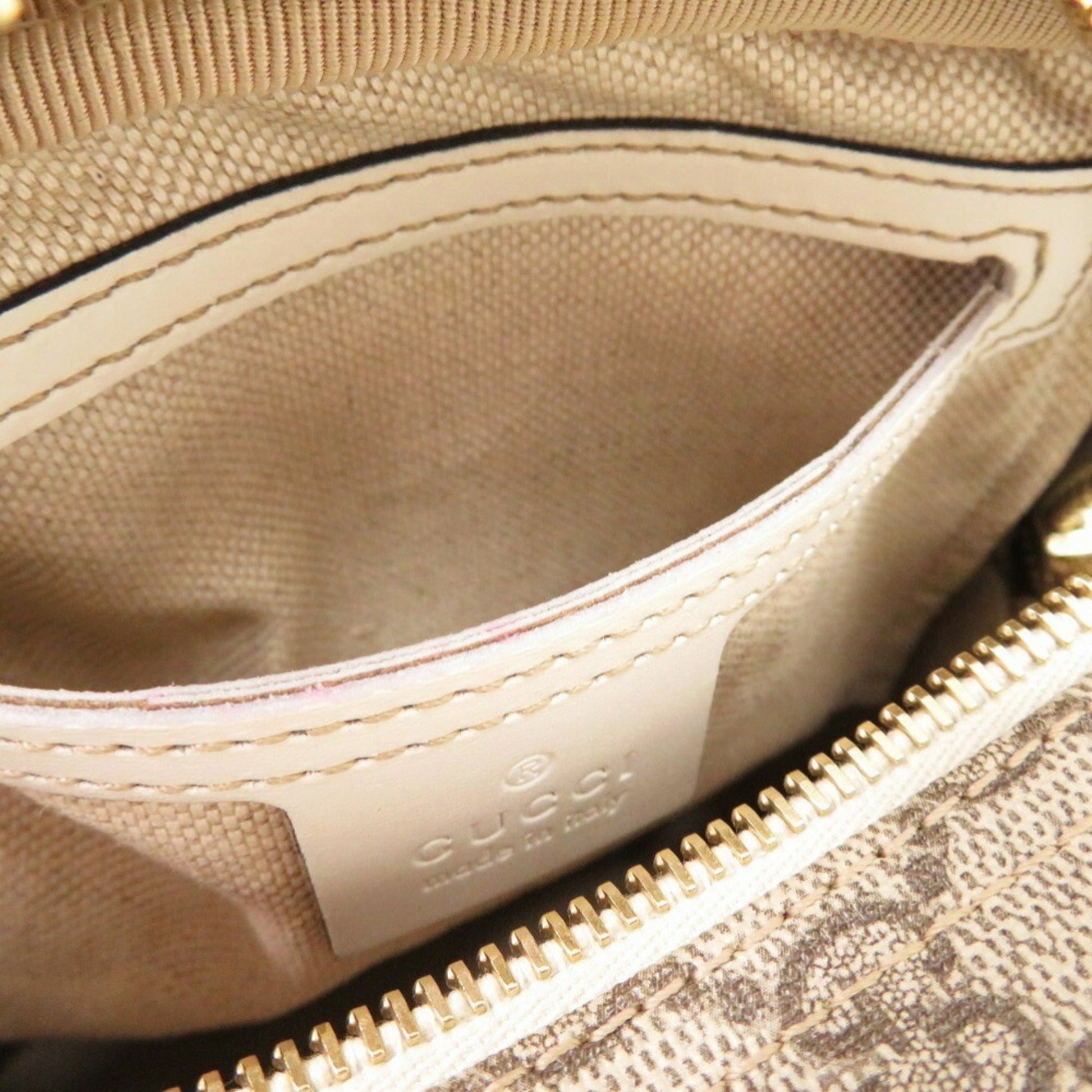 Gucci Brown Ivory Gg Supreme Pvc Shoulder Bag