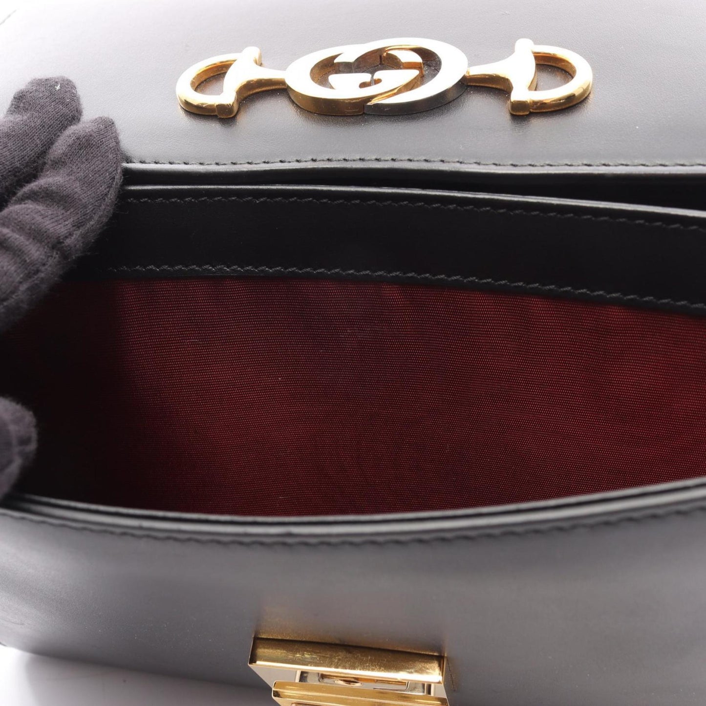 Gucci Black Leather Shoulder Bag