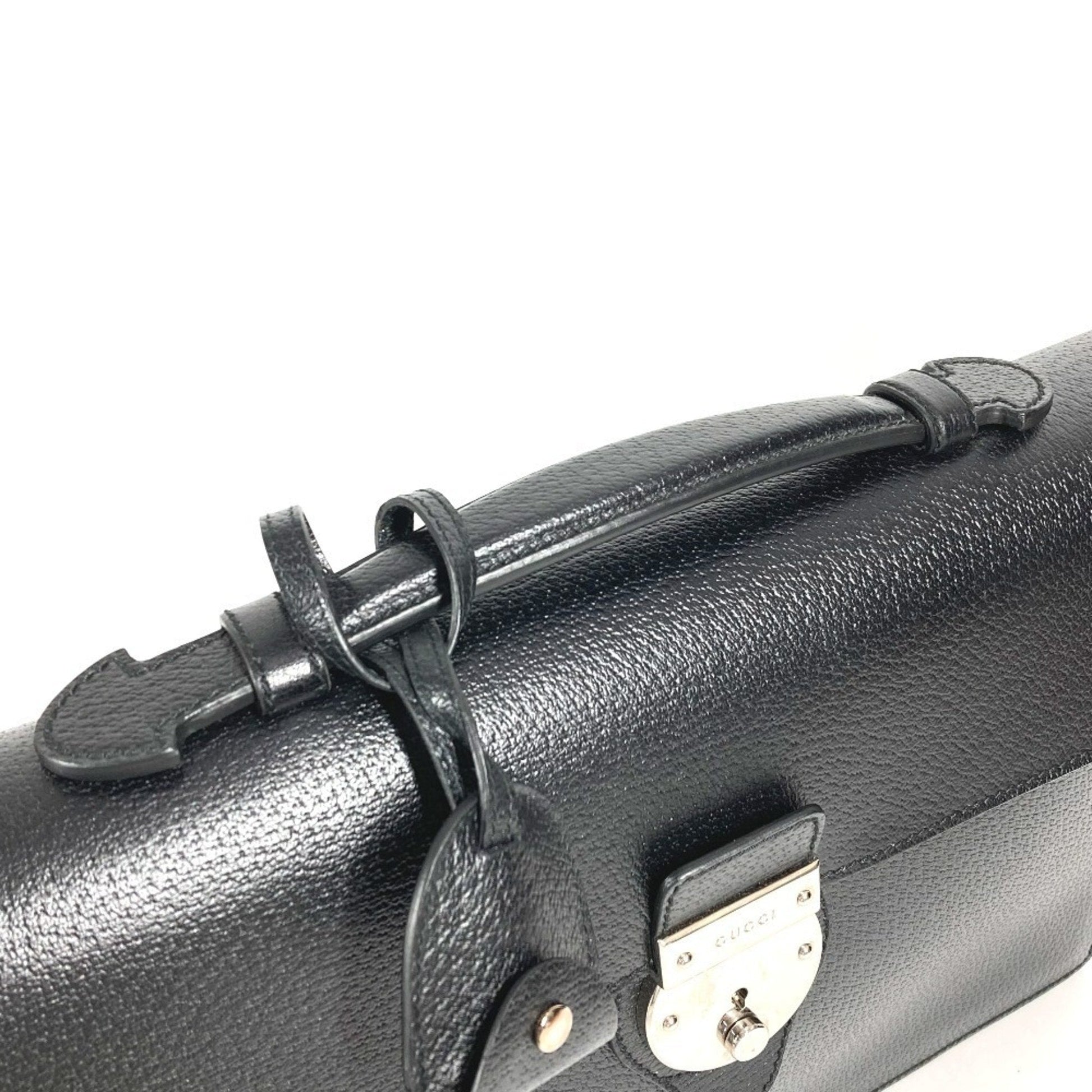 Gucci Black Leather Briefcase Handbag