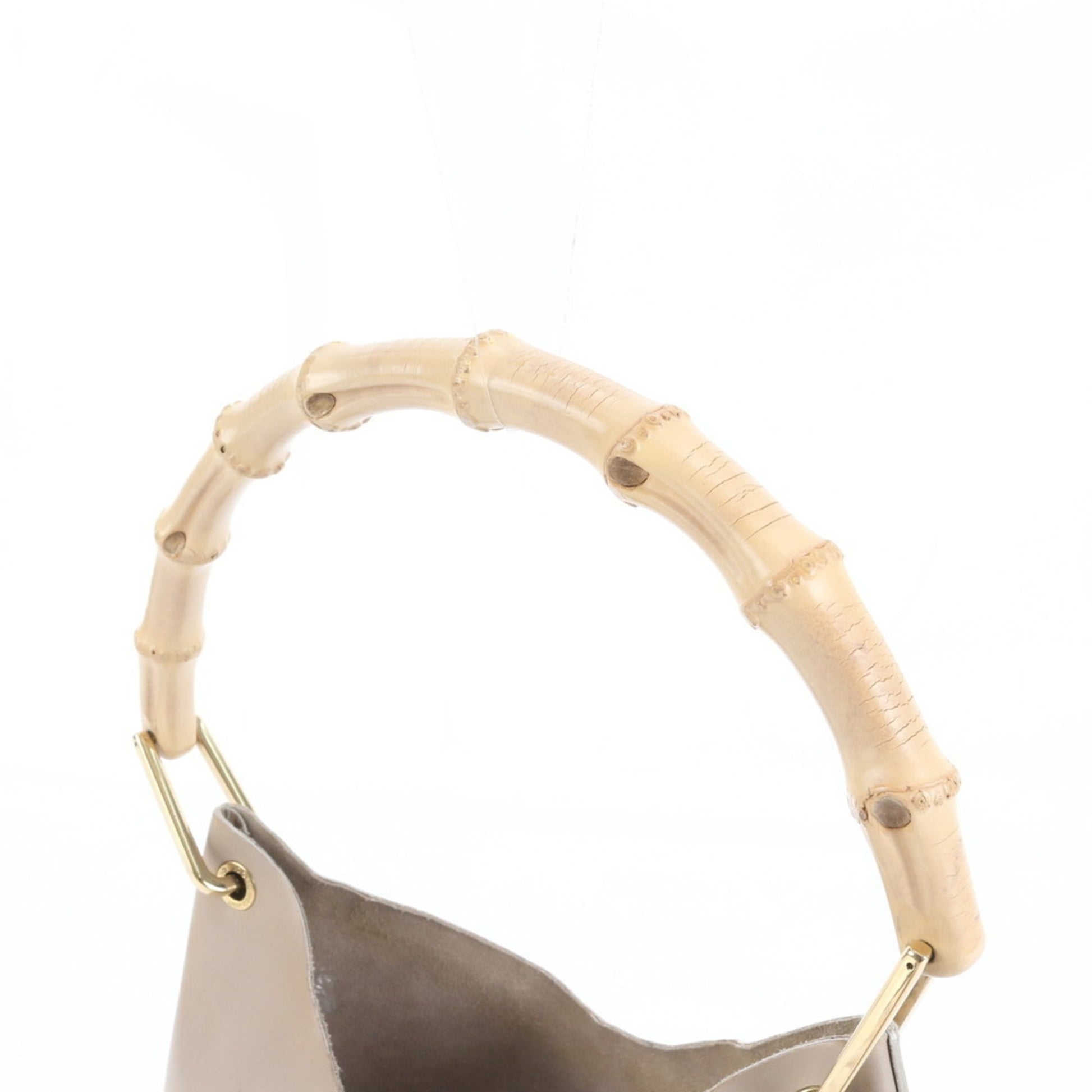 Gucci Grayish Leather Pouch Shoulder Bag