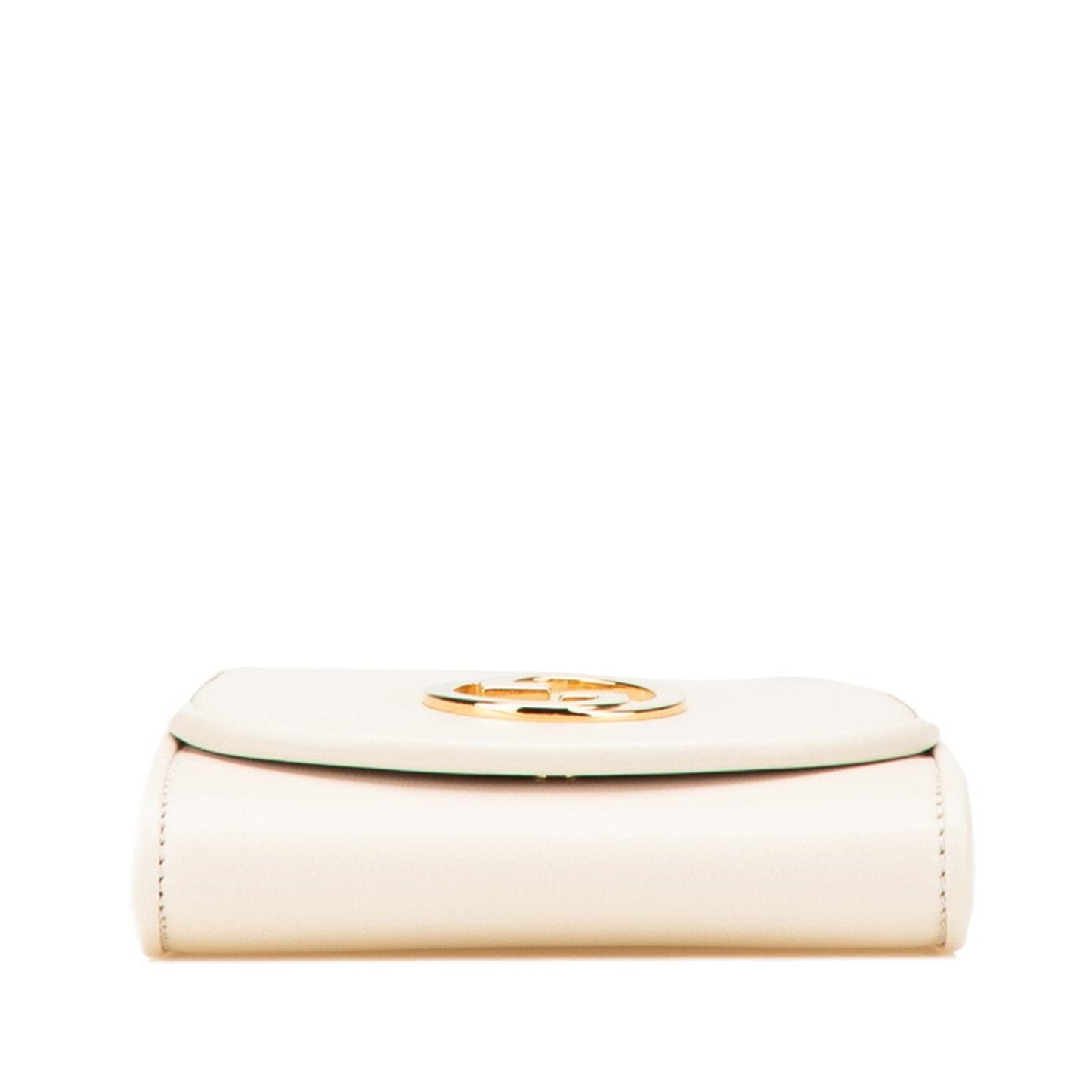 Gucci Gold Ivory Leather Shoulder Bag