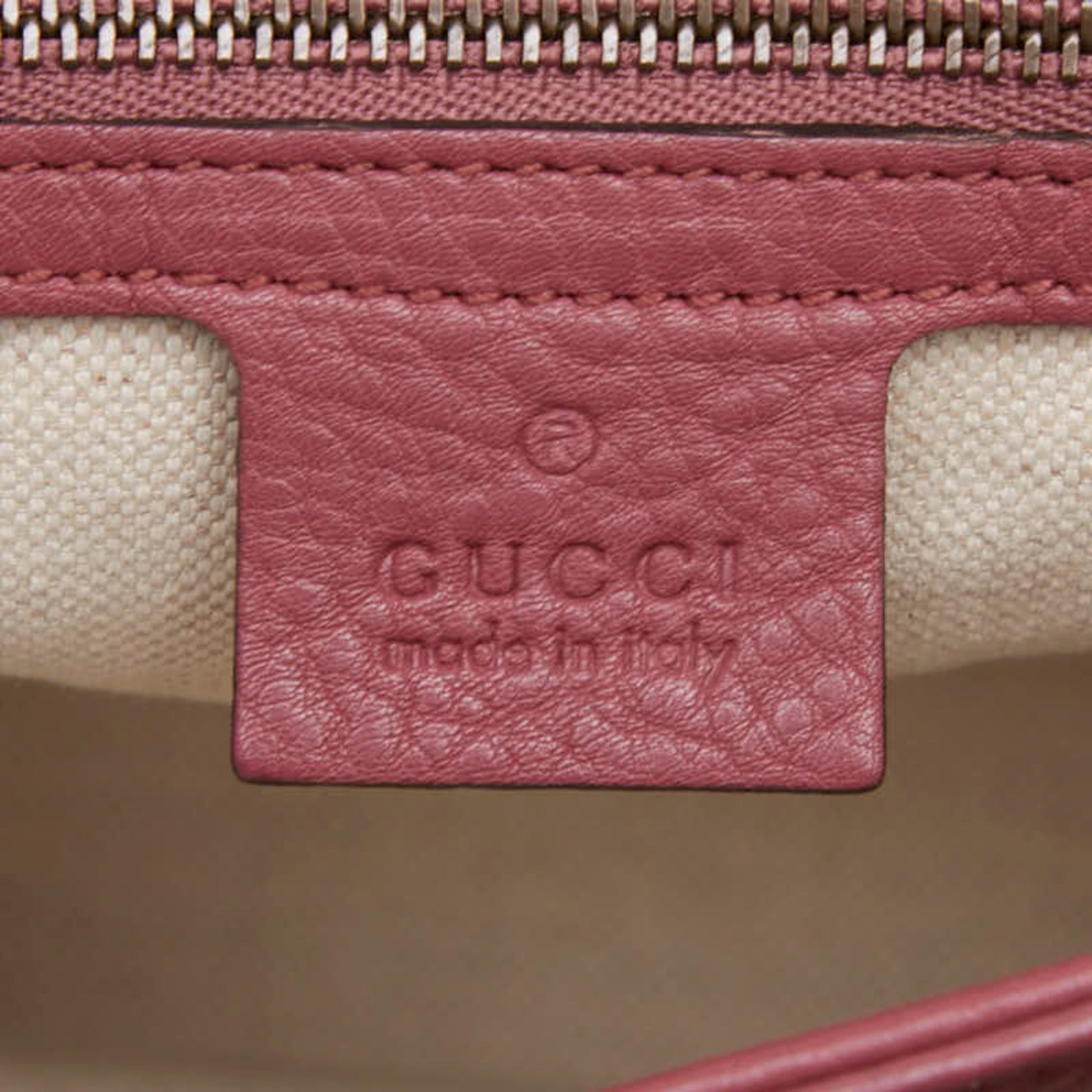 Gucci Pink Leather Shoulder Bag