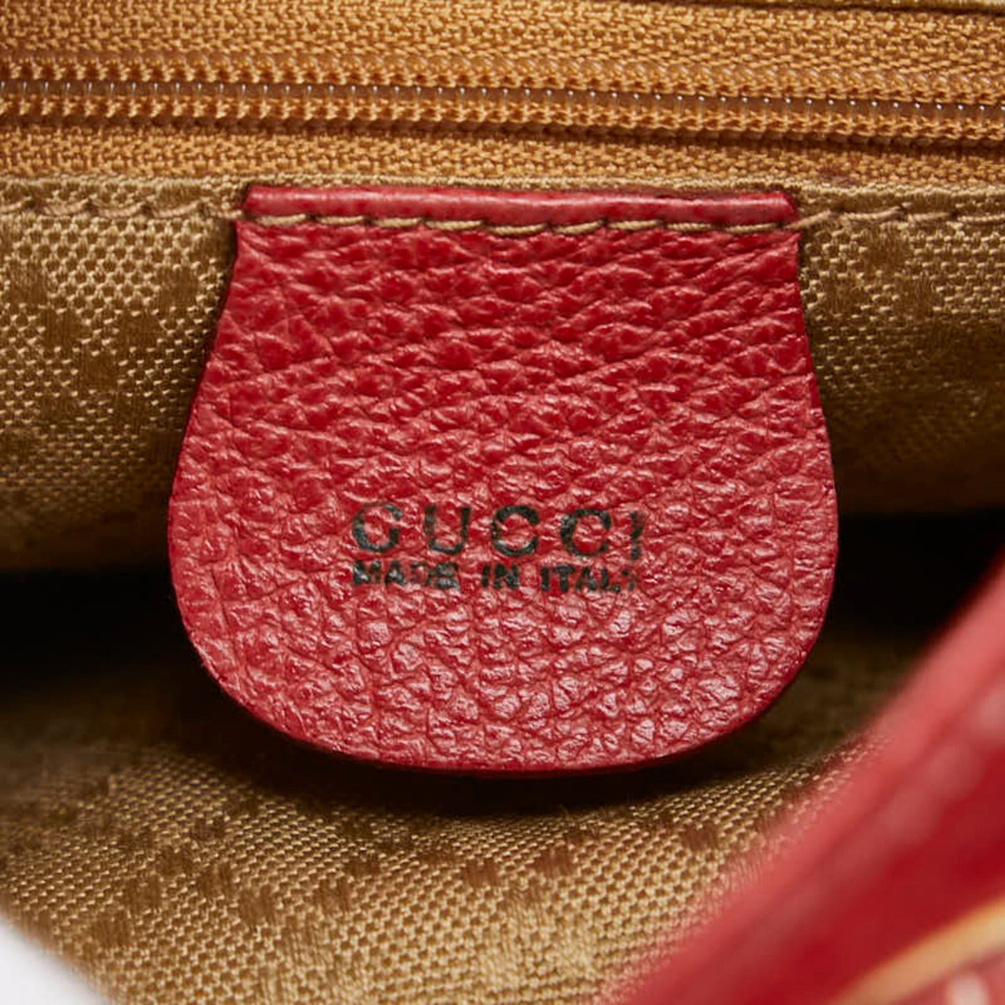 Gucci Bamboo Red Color Suede Leather Backpack