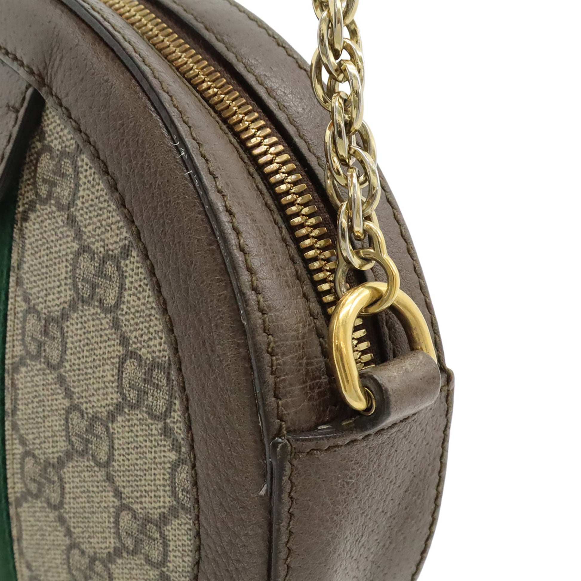 Gucci Beige Brown Green Red Color Gg Supreme Pvc Pochette Shoulder Bag