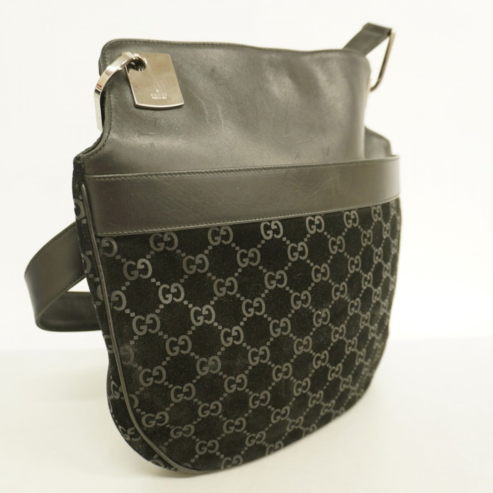 Gucci Black Suede Shoulder Bag