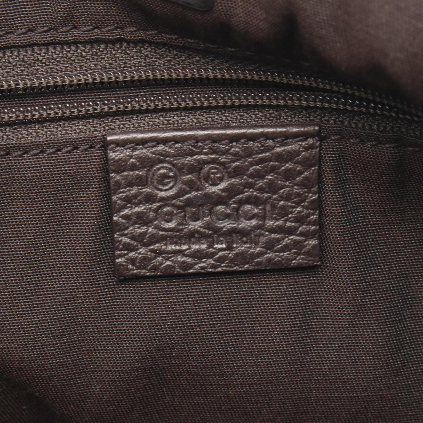 Gucci Brown Canvas Leather Tote Bag