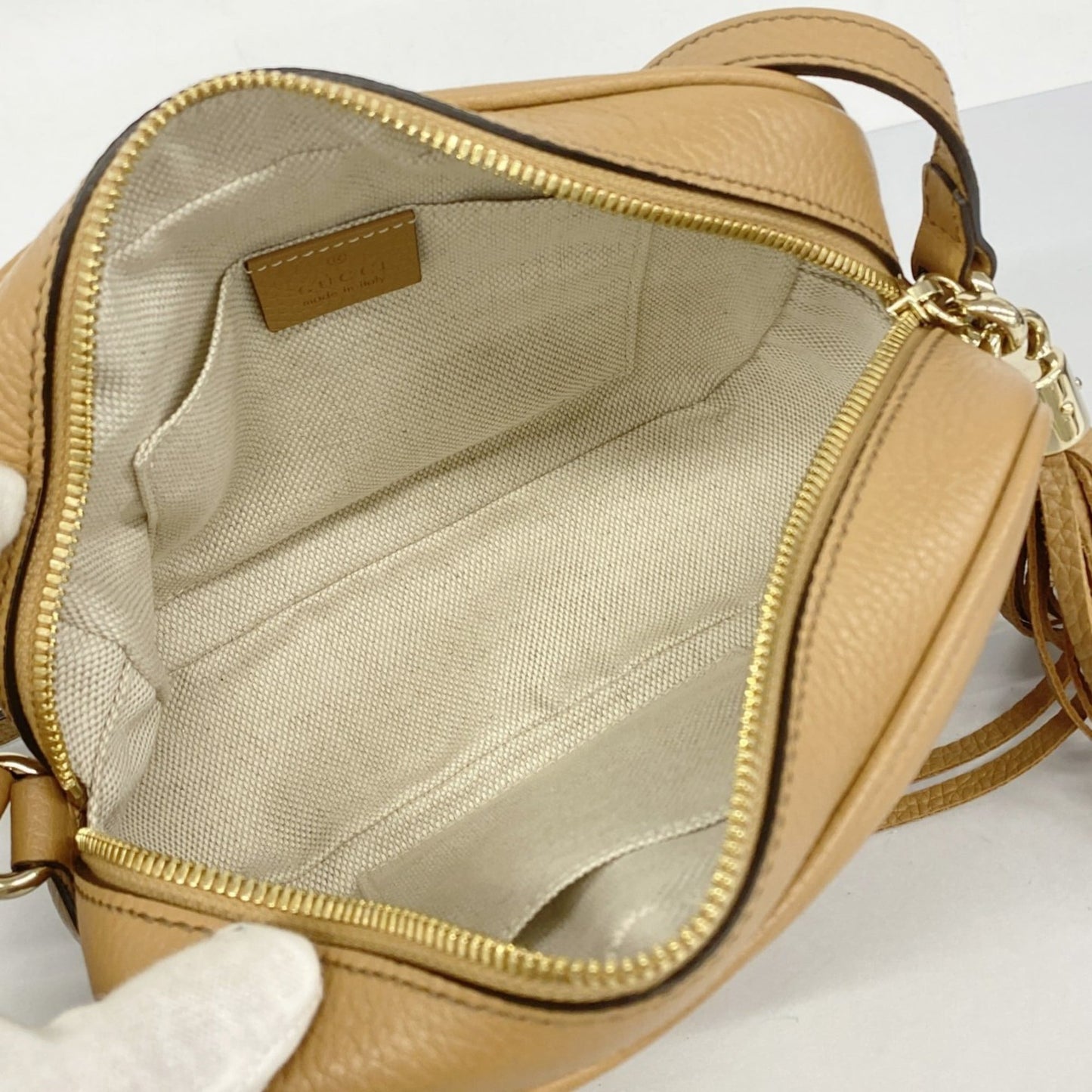 Gucci Beige Leather Shoulder Bag