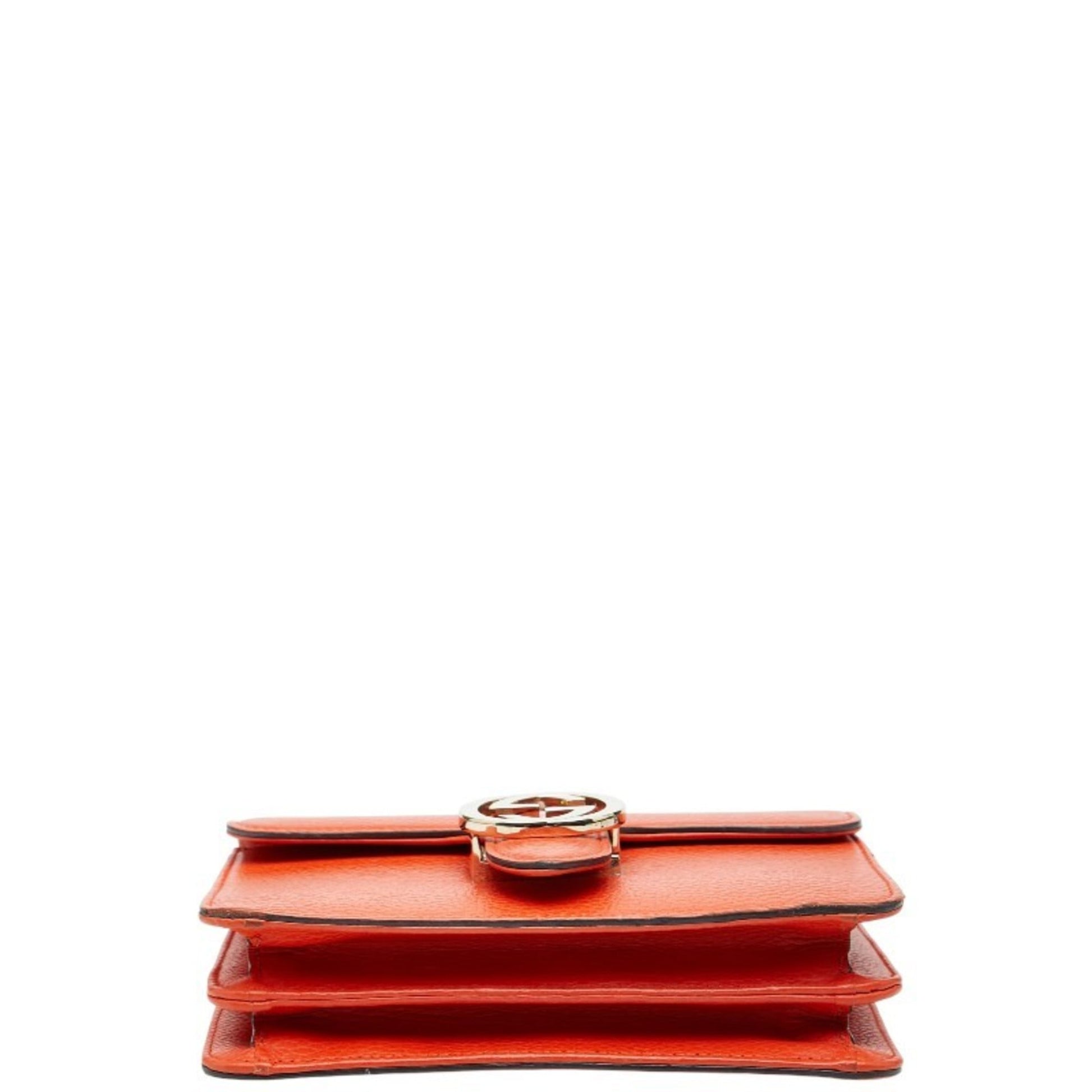 Gucci Orange Leather Shoulder Bag