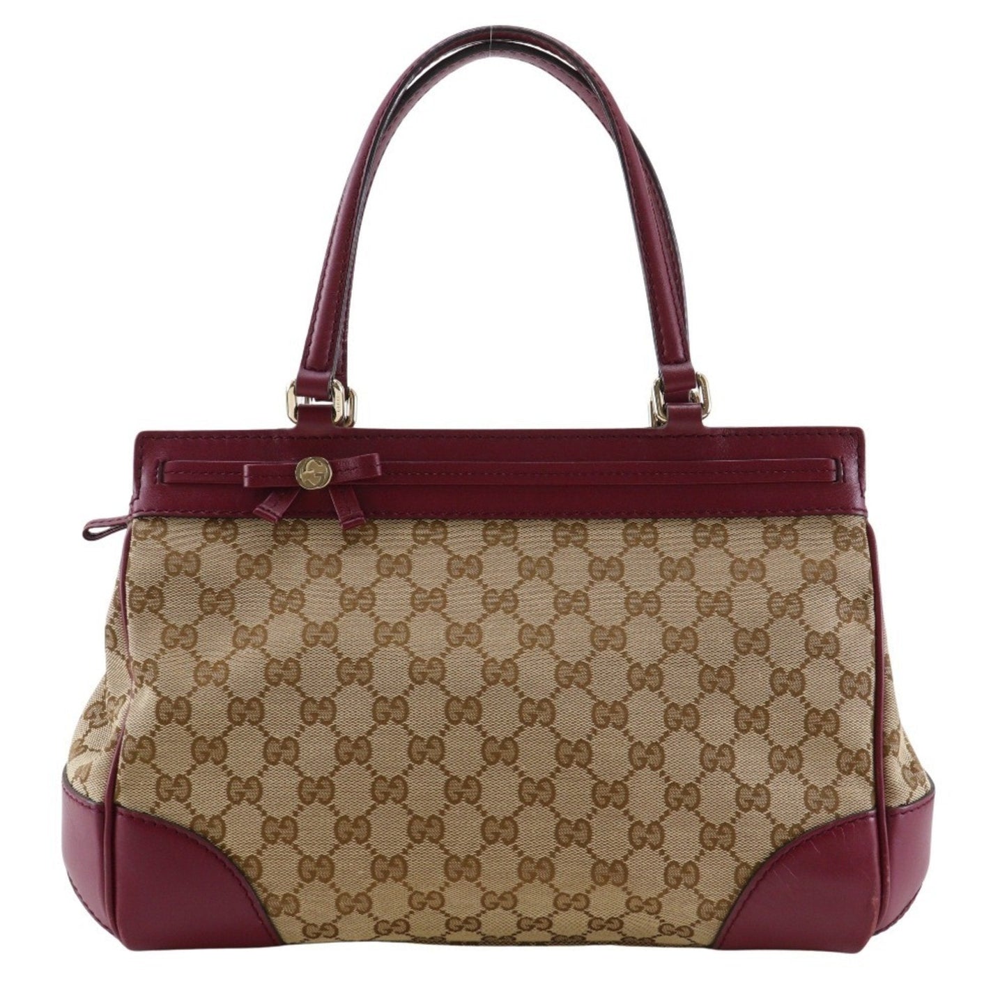 Gucci Red Color Gg Canvas Tote Bag