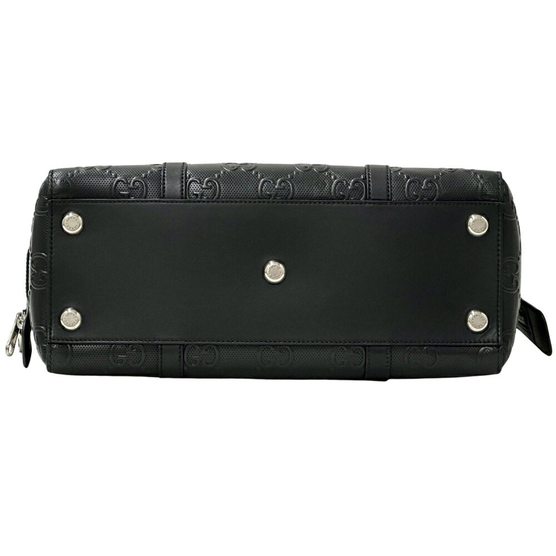 Gucci Black Leather Tote Bag
