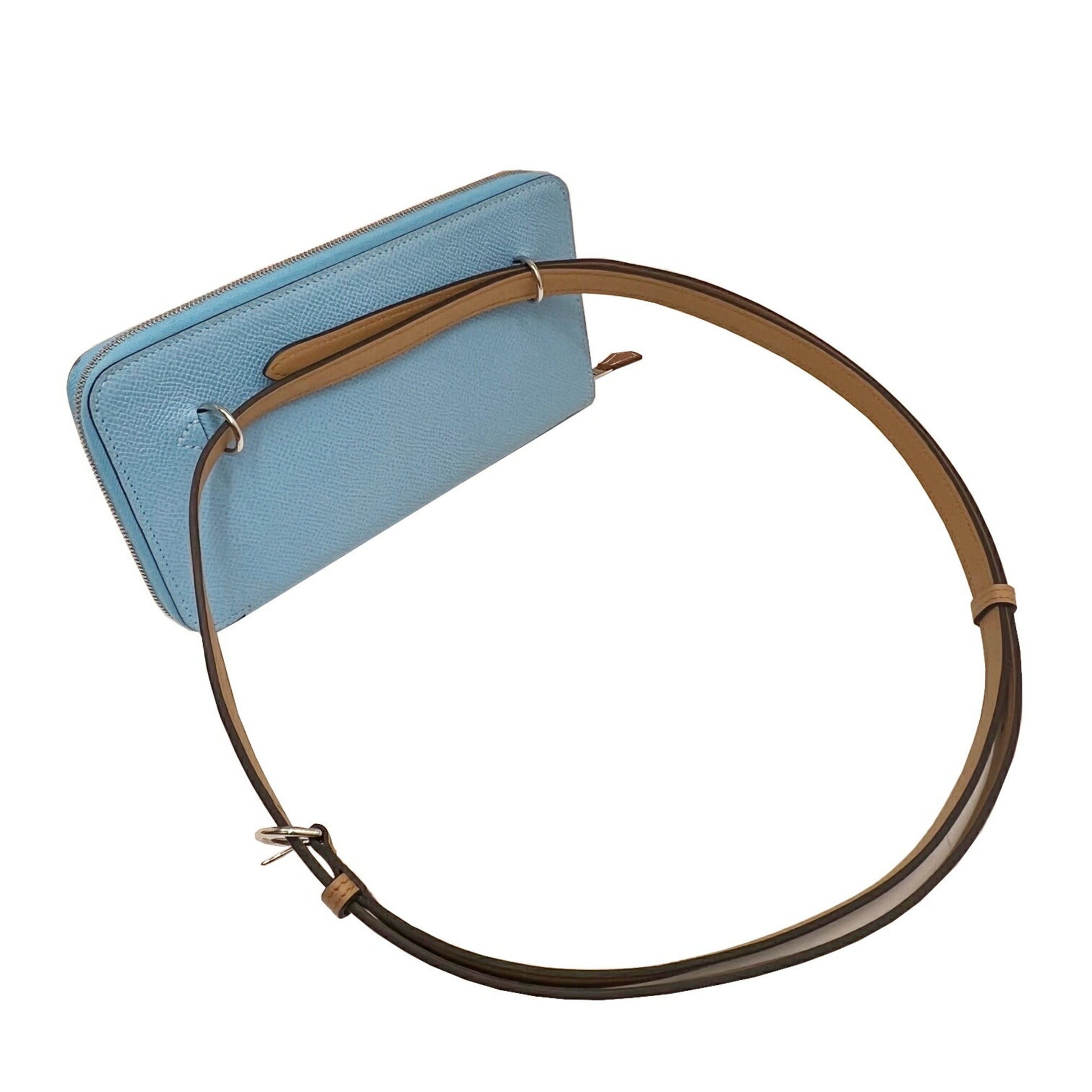 Hermes Celeste Mint Epsom Swift Fanny Pack Shoulder Bag Leather Green