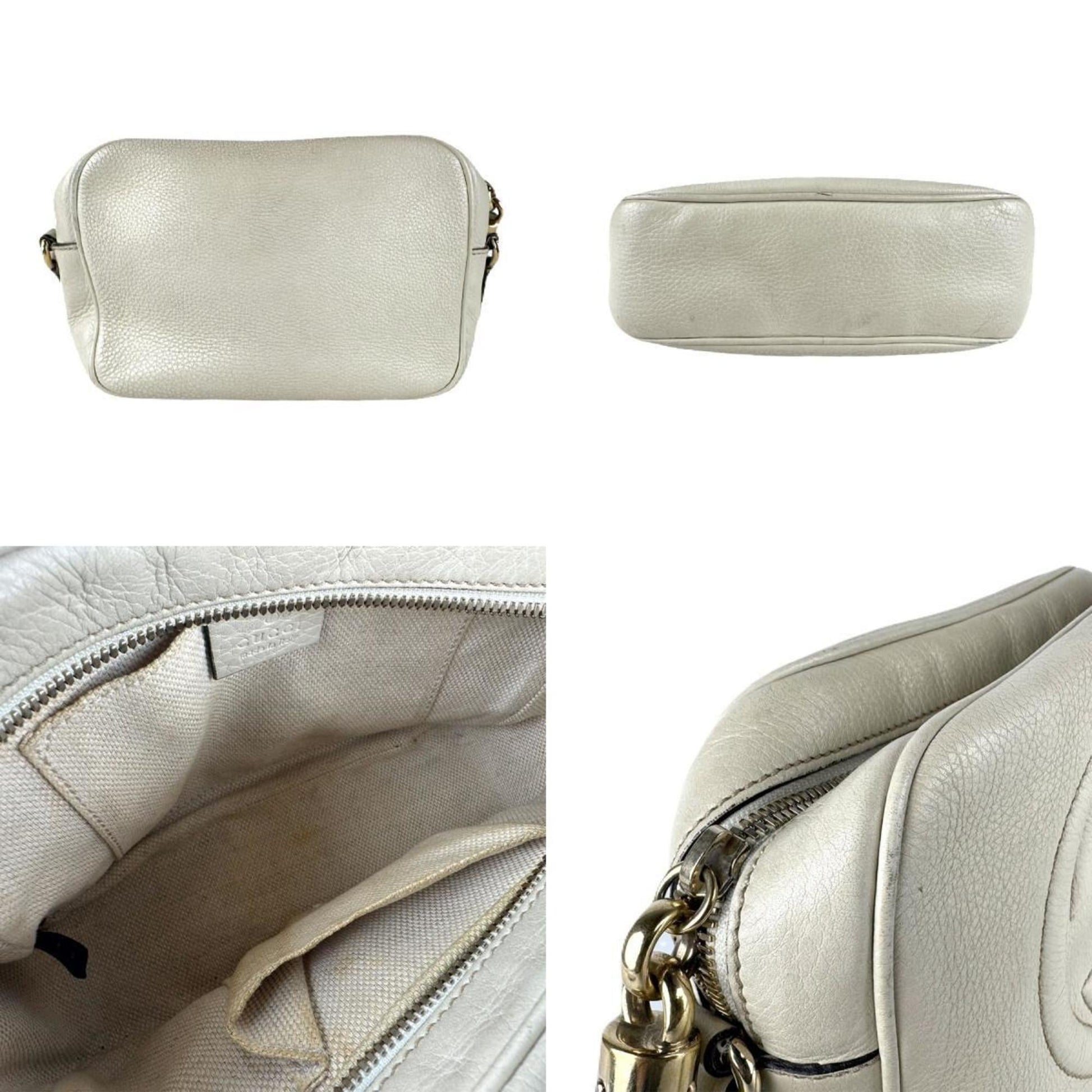 Gucci Ivory Leather Shoulder Bag