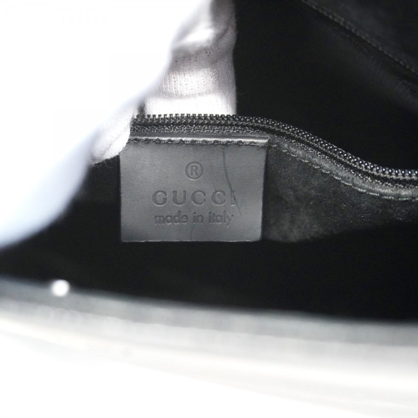 Gucci Black Red Color Leather Handbag