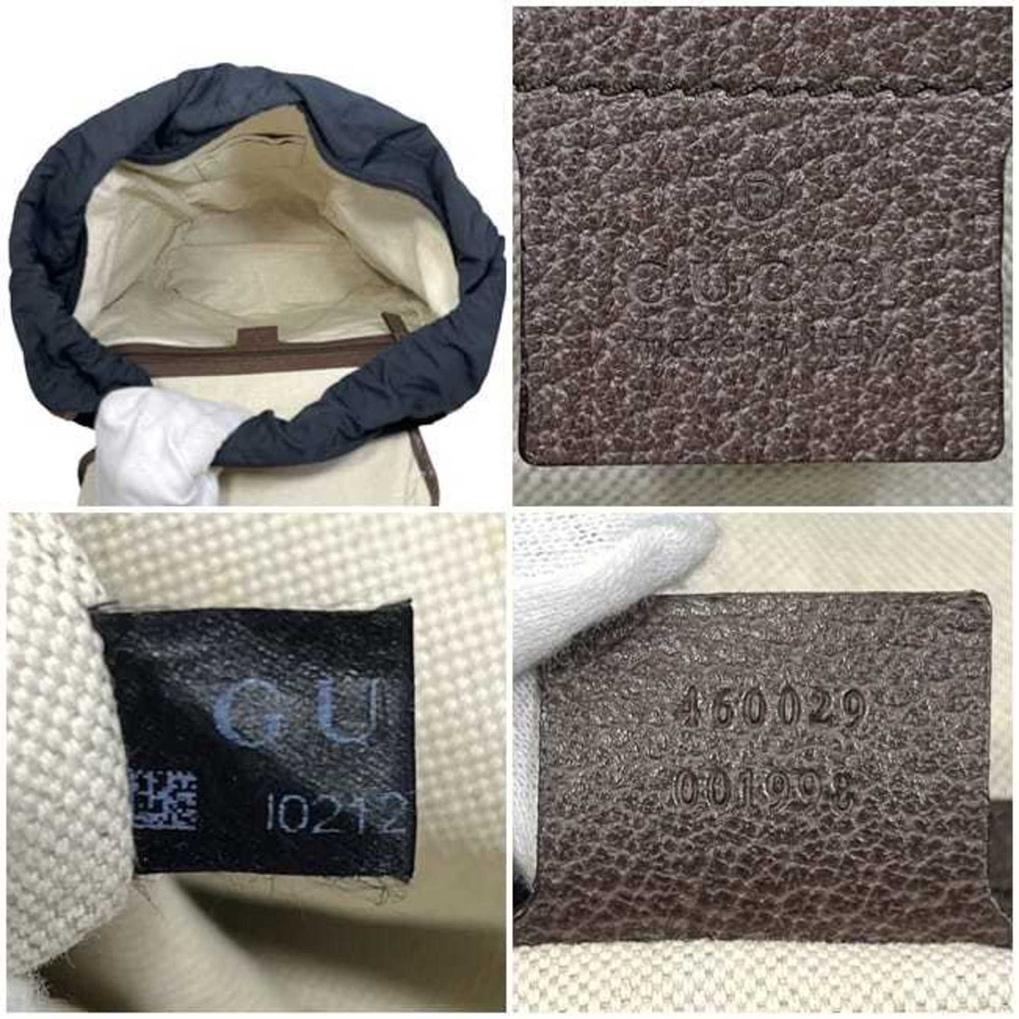 Gucci Sherry Line Beige Brown Gg Supreme Backpack