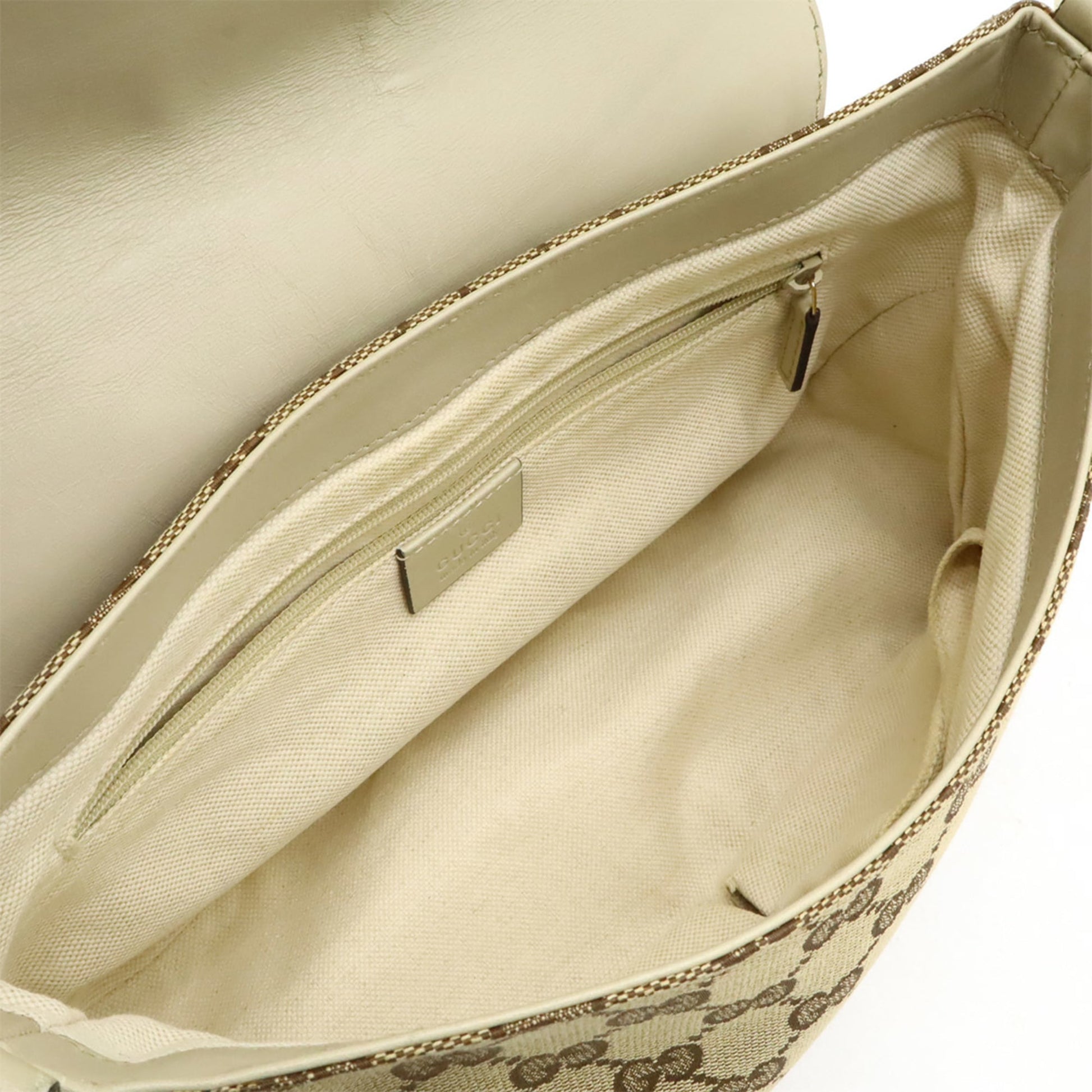 Gucci Sukey Beige Khaki Gg Canvas Leather Shoulder Bag