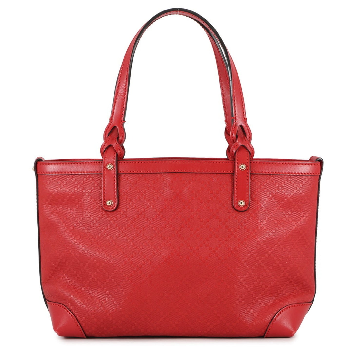 Gucci Red Color Leather Pouch Tote Bag