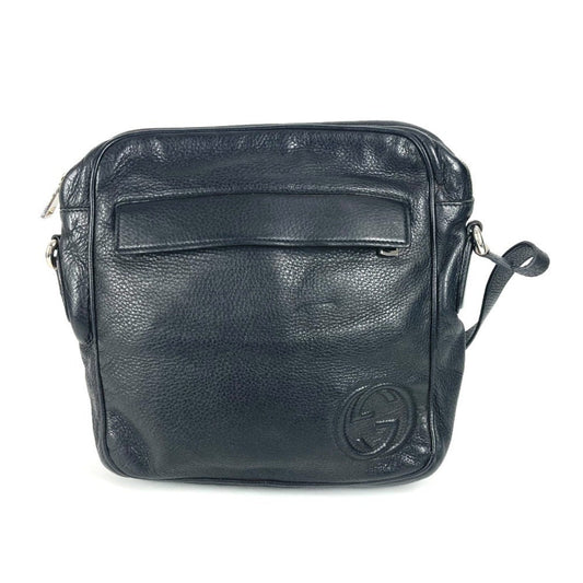 Gucci Black Leather Pochette Shoulder Bag