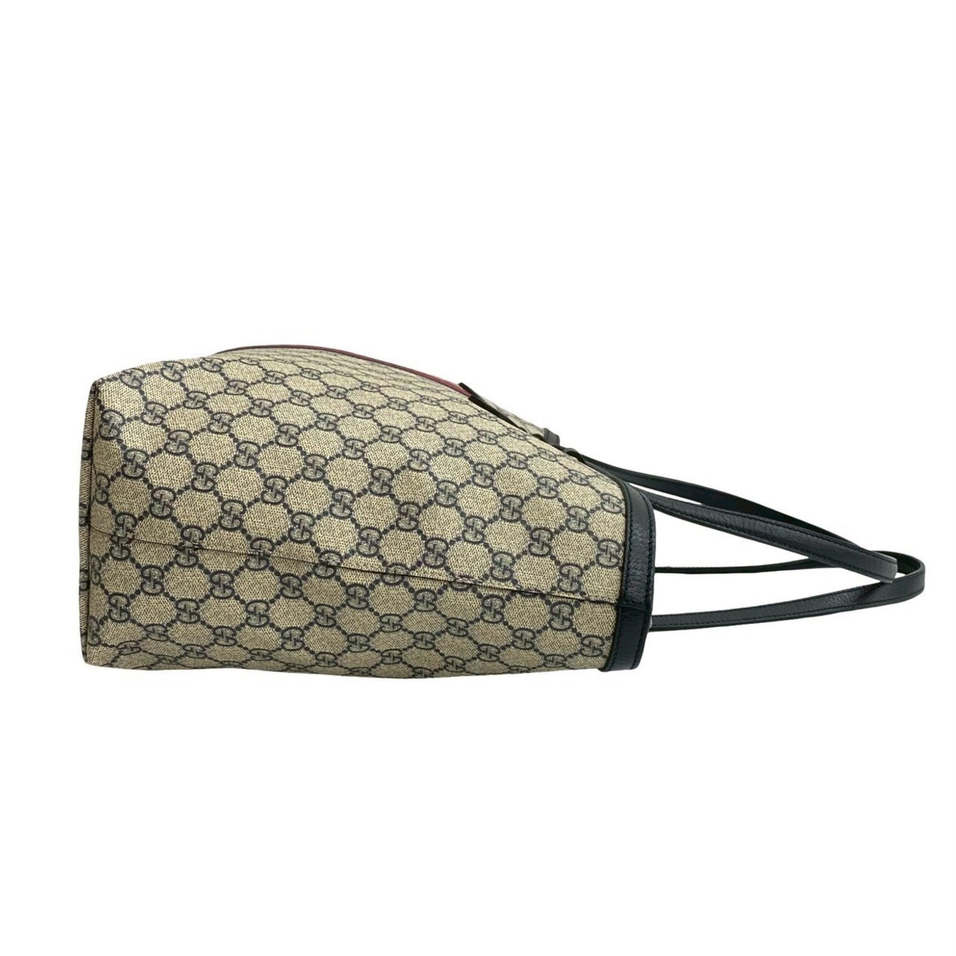 Gucci Navy Red Color Leather Pvc Handbag Shoulder Bag Tote Bag